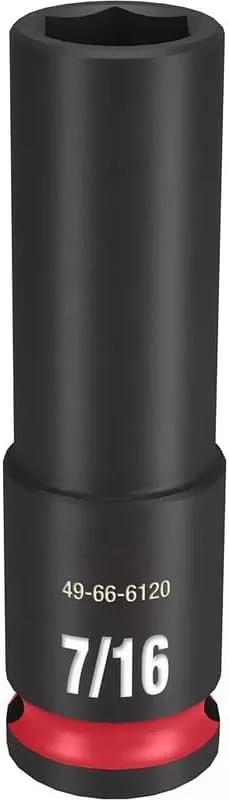 SmartSavor Compatible with Milwaukee 49-66-6120 SHOCKWAVE Impact Duty 3/8 Drive 7/16 in. Deep 6 Point Socket