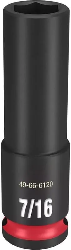 SmartSavor Compatible with Milwaukee 49-66-6120 SHOCKWAVE Impact Duty 3/8 Drive 7/16 in. Deep 6 Point Socket