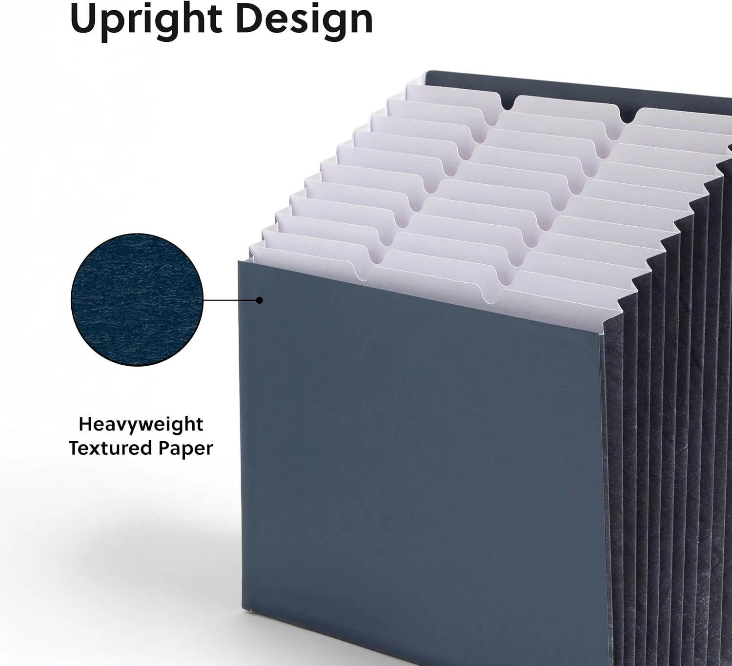 Smead Expanding 12-Pocket Stadium File, Navy - Letter Size (70211)