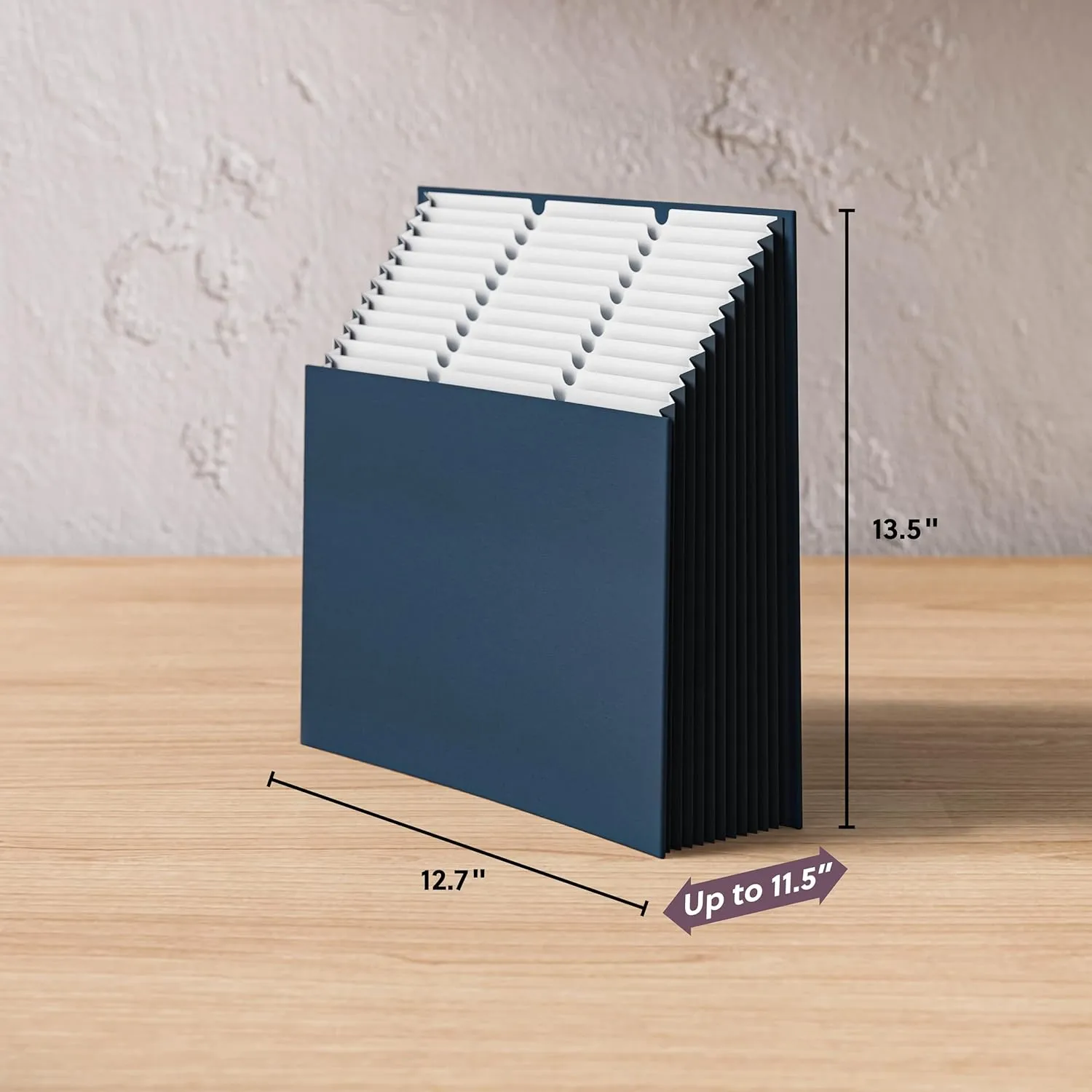 Smead Expanding 12-Pocket Stadium File, Navy - Letter Size (70211)