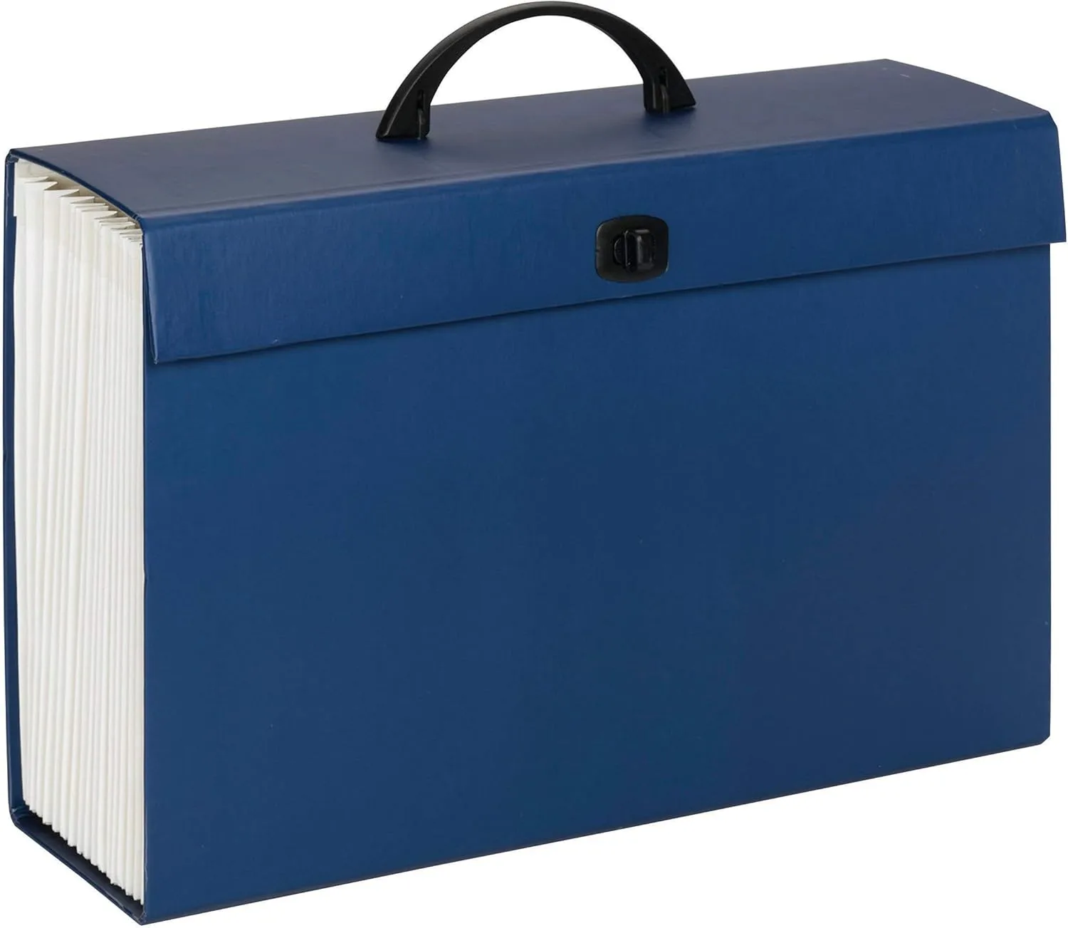 Smead Portable Expanding File Box, 19 Pockets, Legal Size, Blue (70806)