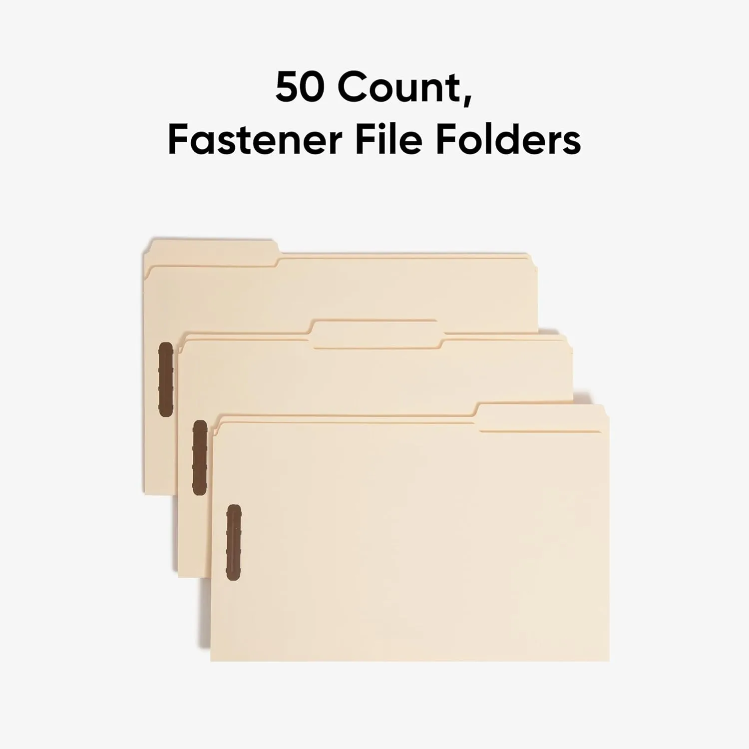 Smead Fastener File Folders, Legal Size, Manila, 11-pt, 50/Box