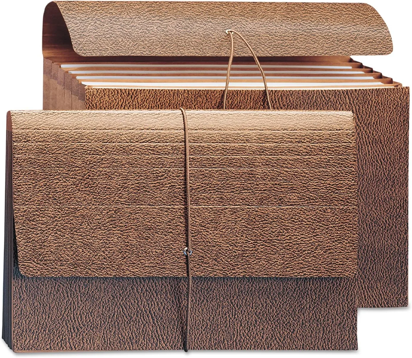 Smead 72475 5-1/4" Expanding Legal Wallets w/ Cord, 6 Pockets, Redrope, 10/Box