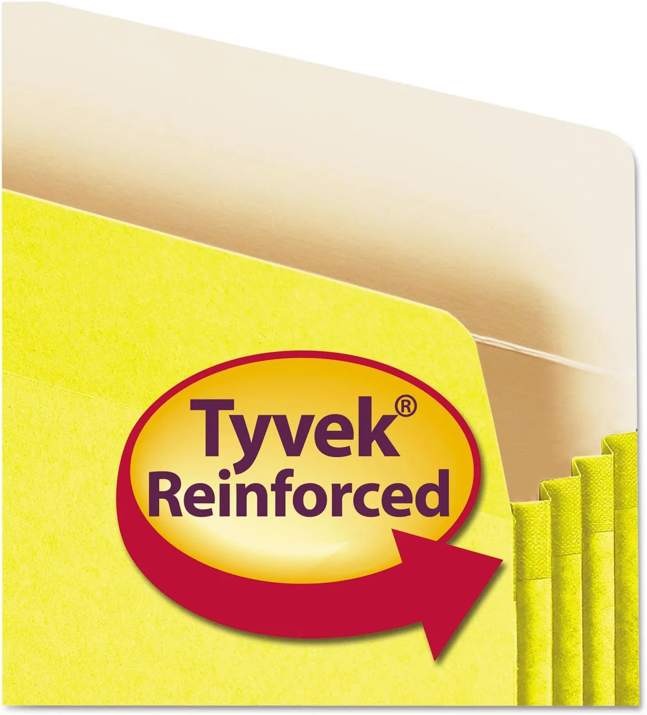 Smead 73233 Colored File Pocket, Letter Size, 3.5-Inch Expansion, Yellow