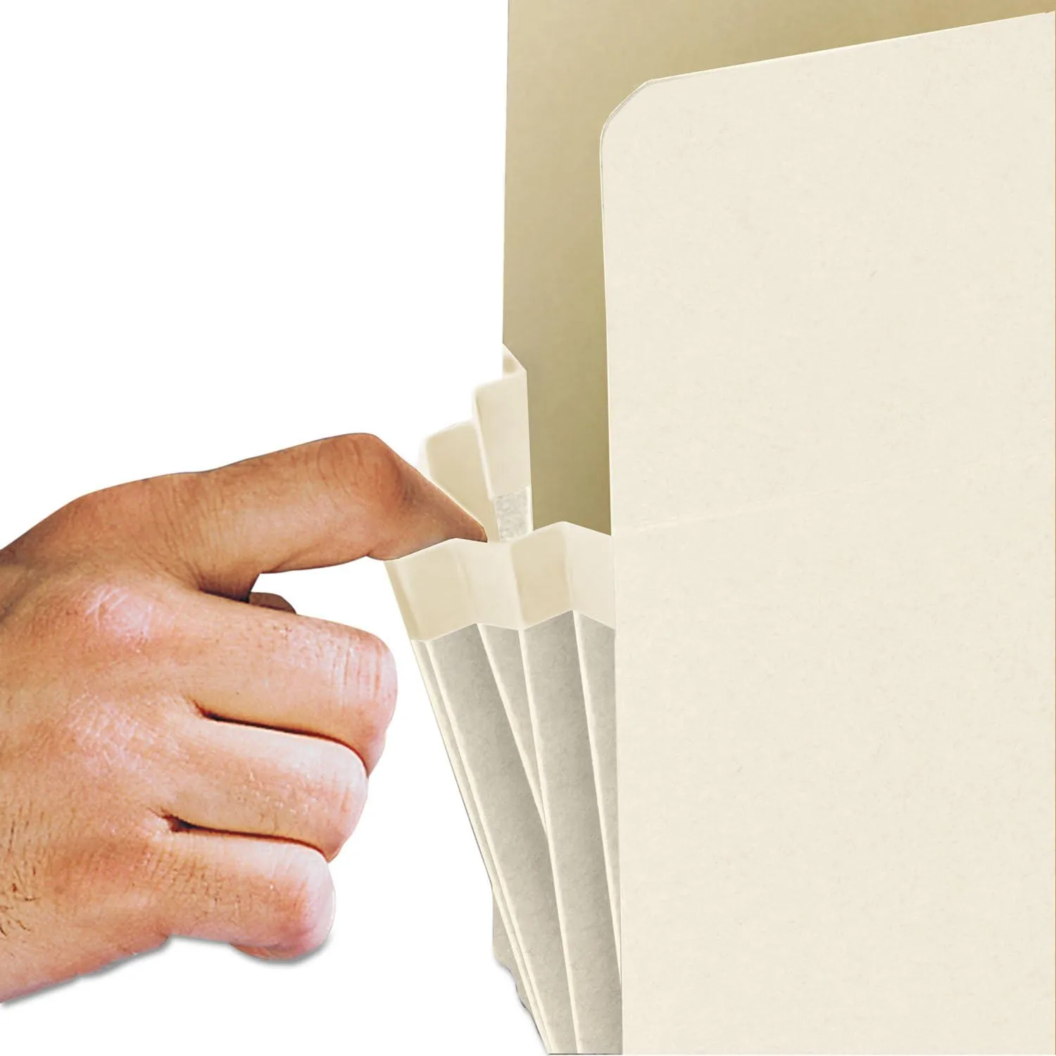 SMEAD 76114 1 3/4" Accordion Expansion End Tab File Pocket, Straight Tab, Lgl, Manila, 25/Bx
