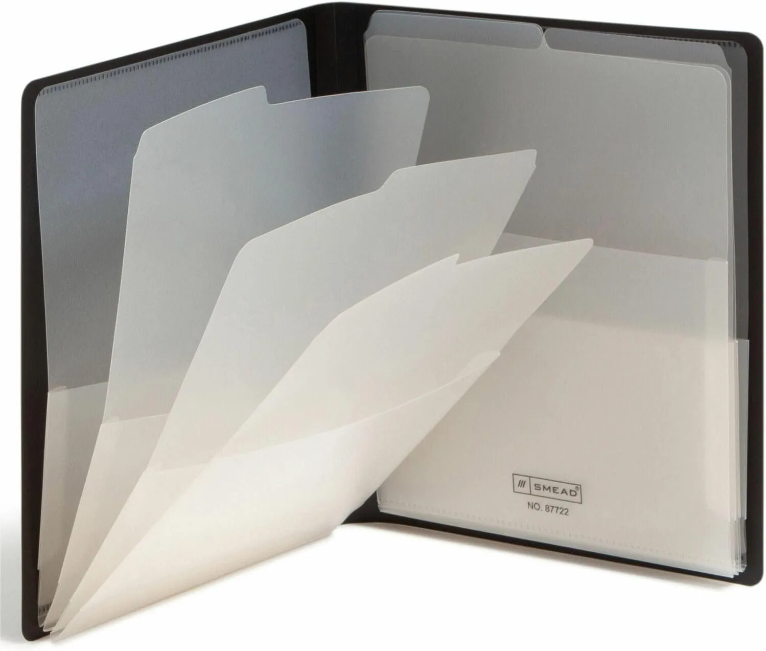 Smead Organized Up 8-Pocket Letter Organizer, Black, 1 Pack