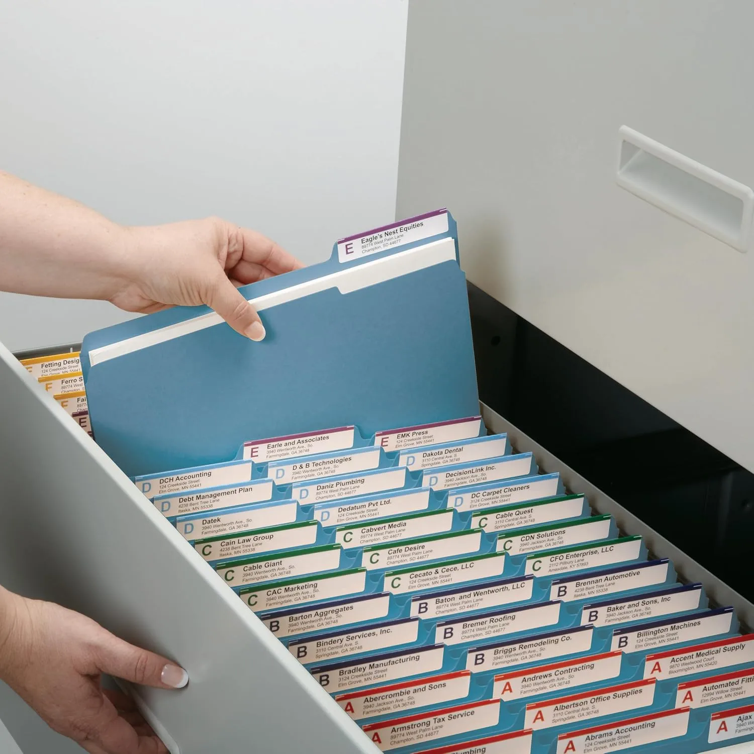 SMEAD Letter-Size File Folders, 1/3-Cut Top Tab