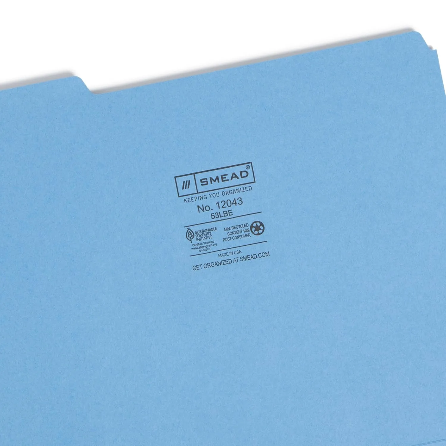 SMEAD Letter-Size File Folders, 1/3-Cut Top Tab