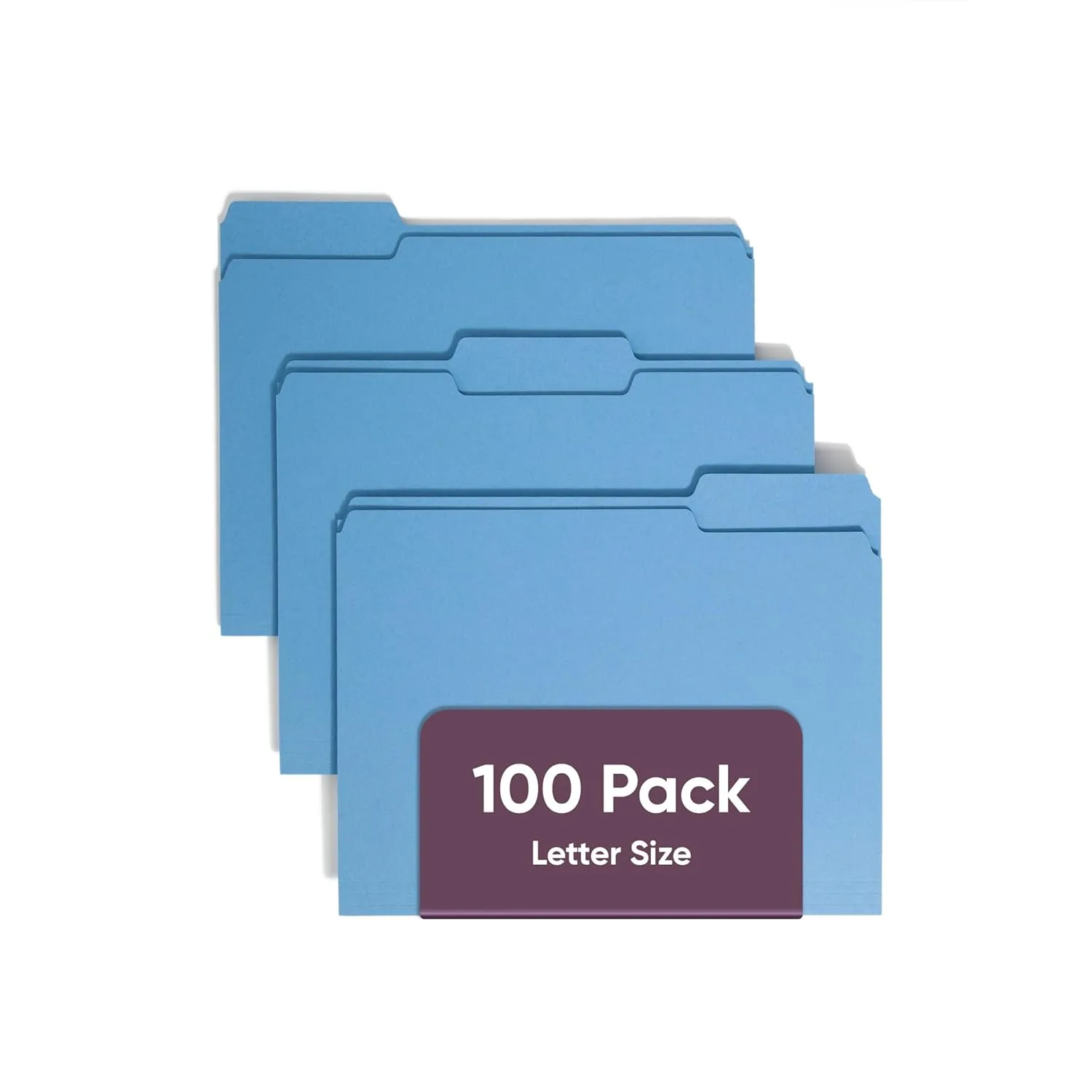 SMEAD Letter-Size File Folders, 1/3-Cut Top Tab