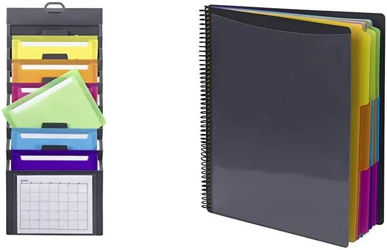 Smead Cascading Wall Organizer, Letter Size, 6 Pockets, Multicolor (92060)