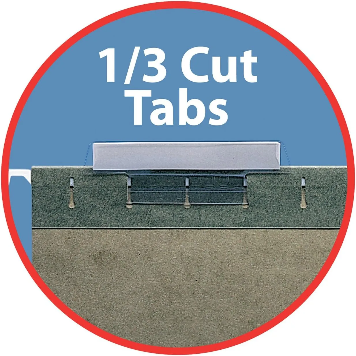 Smead Poly Tab 1/3 Cut, Clear, 25 Per Pack (64615) 1/3-Cut Tabs