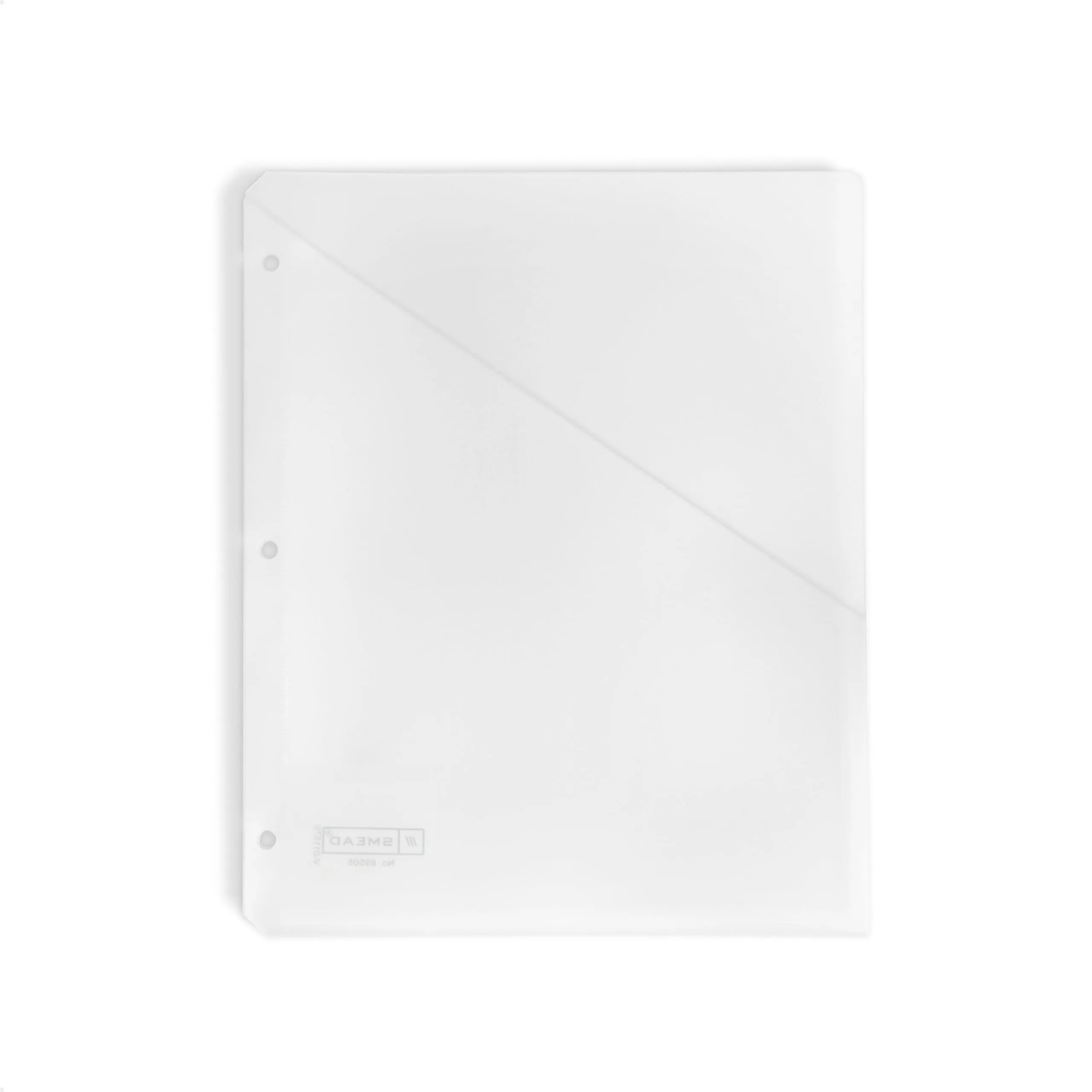 SMEAD Poly Translucent Slash File Jackets, Letter Size, 3-Hole Punched, Pack of 5