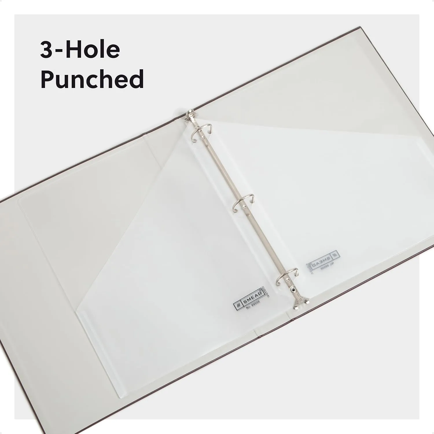 SMEAD Poly Translucent Slash File Jackets, Letter Size, 3-Hole Punched, Pack of 5