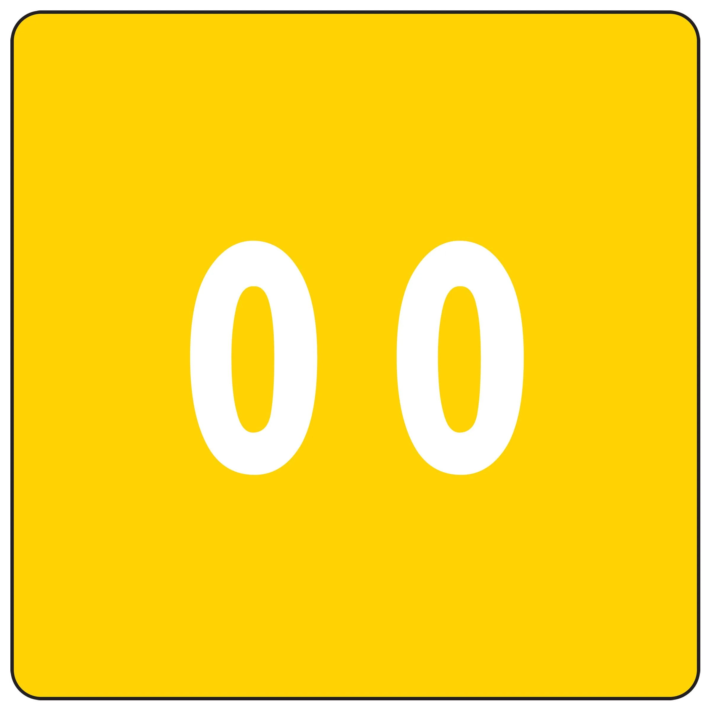Smead DCC Color-Coded Numeric Label, 0, Label Roll, Yellow, 250 Labels per Roll (67420)