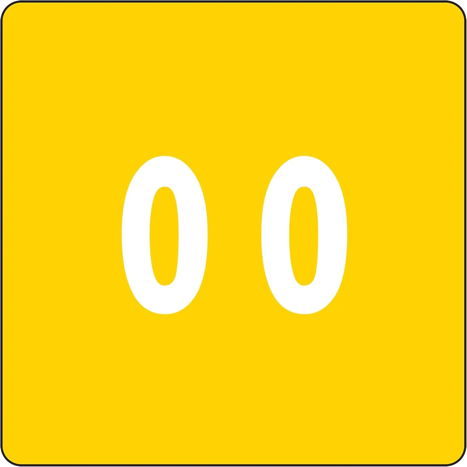 Smead DCC Color-Coded Numeric Label, 0, Label Roll, Yellow, 250 Labels per Roll (67420)