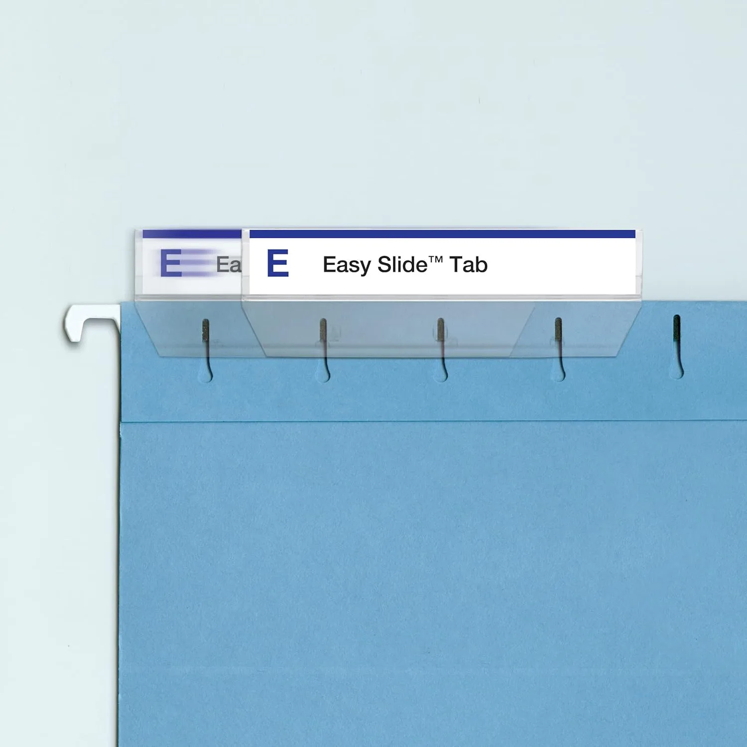 Smead Easy Slide Tab, 1/3-Cut, Clear, 18 Per Pack (64626)