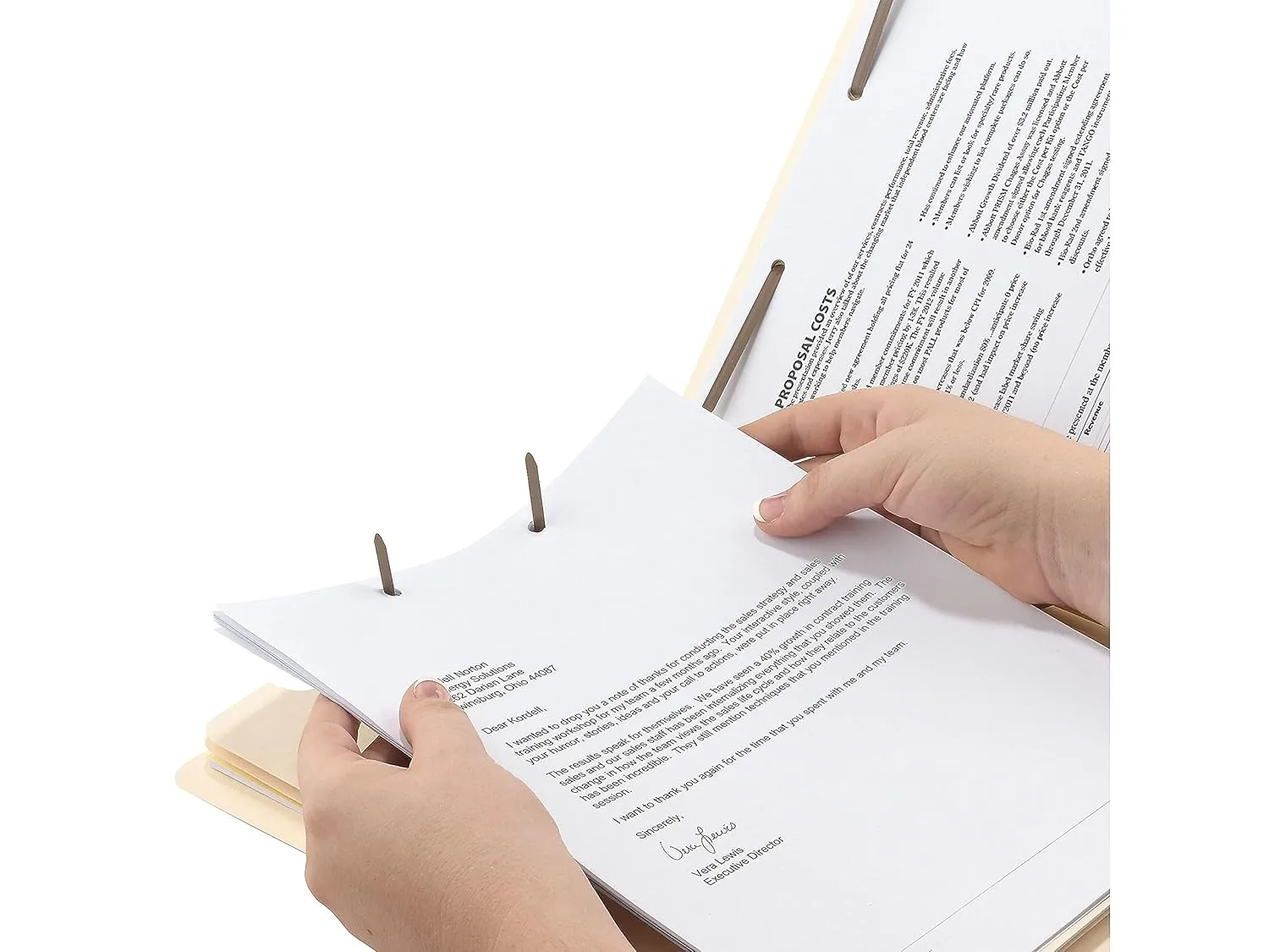 Smead® End-Tab Fastener Folders with Dividers, Letter Size, Manila, Pack of 10