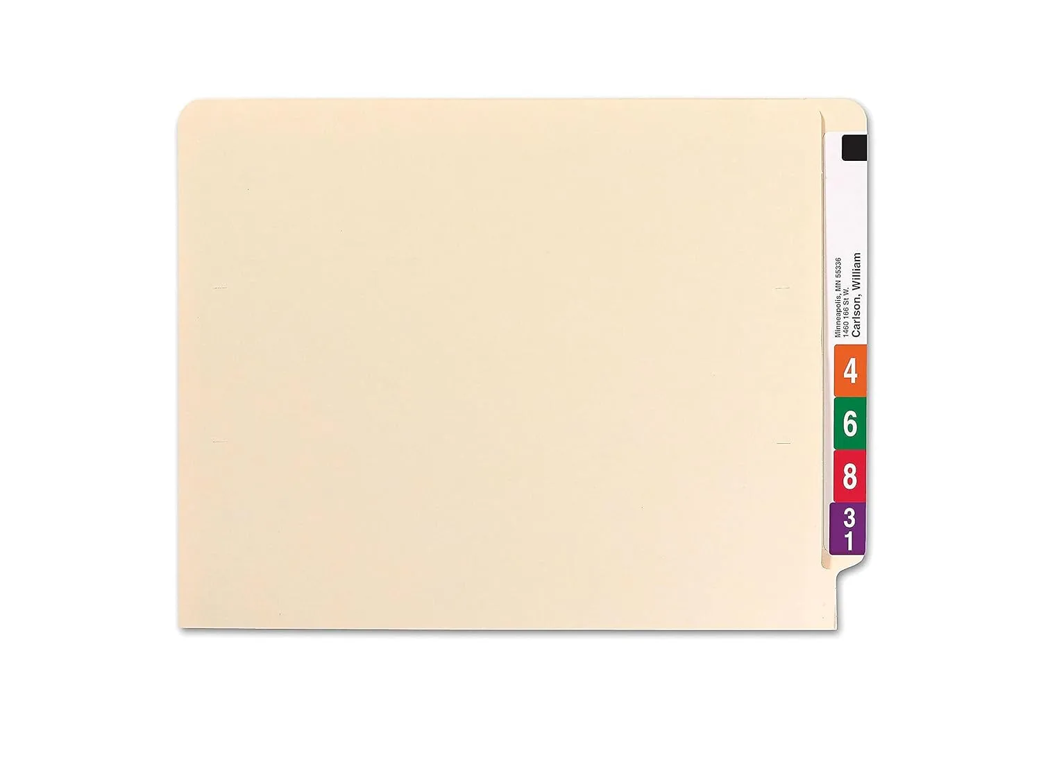 Smead® End-Tab Fastener Folders with Dividers, Letter Size, Manila, Pack of 10