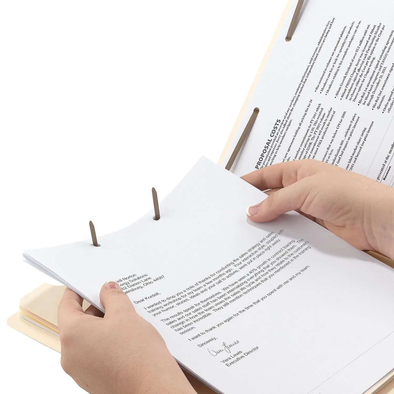 Smead® End-Tab Fastener Folders with Dividers, Letter Size, Manila, Pack of 10