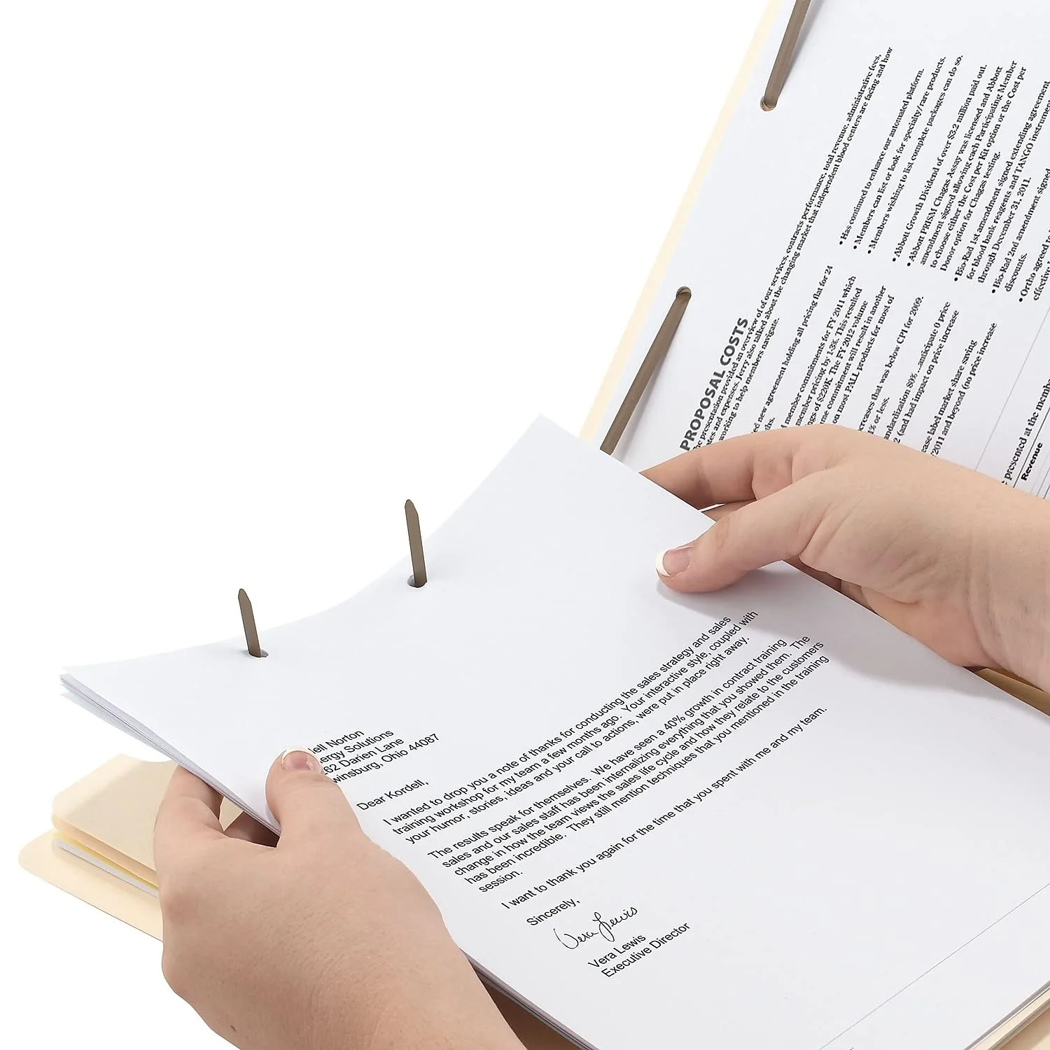 Smead® End-Tab Fastener Folders with Dividers, Letter Size, Manila, Pack of 10