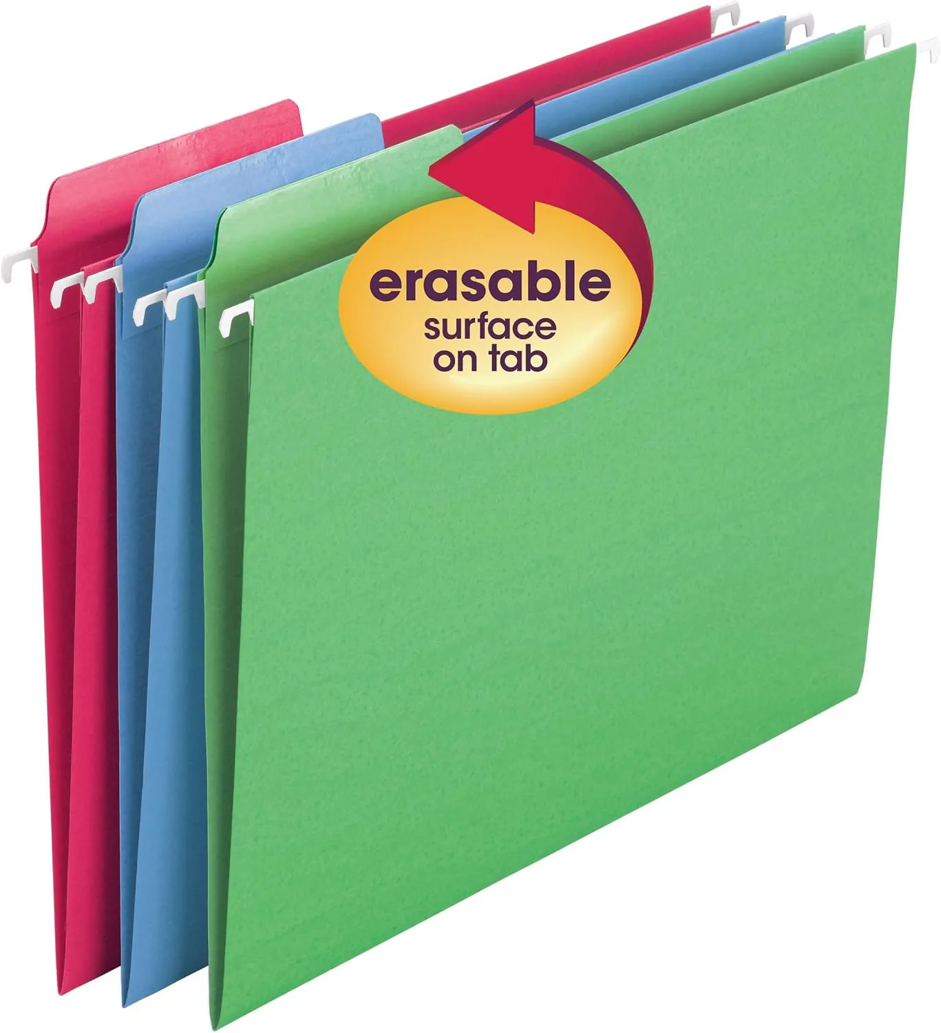 SMEAD Erasable FasTab Hanging File Folders, Letter Size