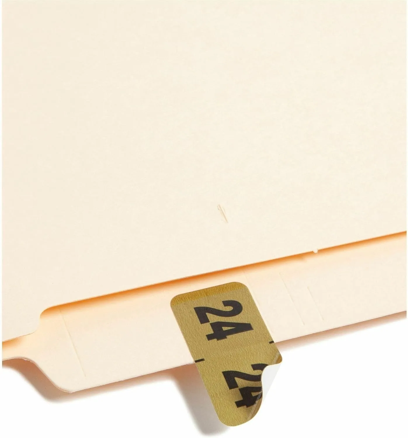Smead® ETYJ Color-Coded Year Labels, SMD68324, 3/4" x 1-1/2", Gold, Roll of 500 Labels