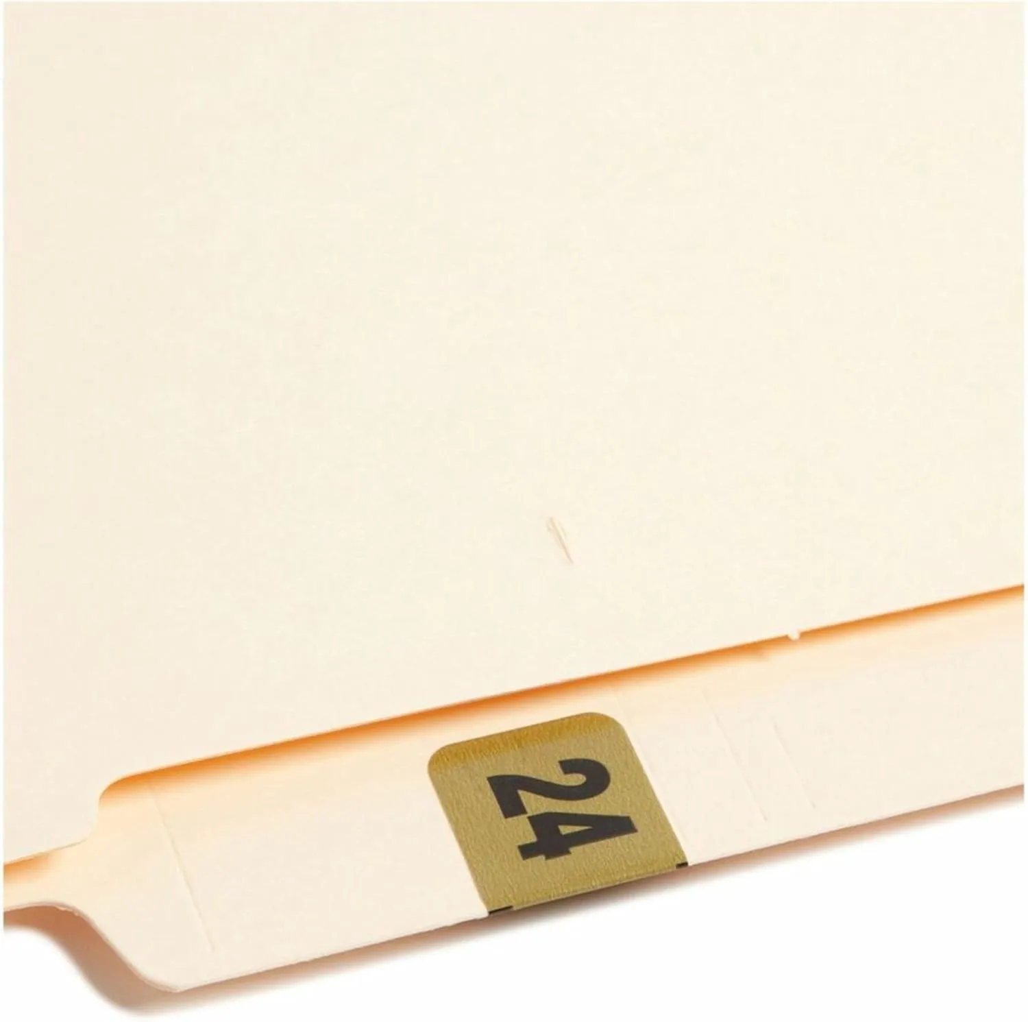 Smead® ETYJ Color-Coded Year Labels, SMD68324, 3/4" x 1-1/2", Gold, Roll of 500 Labels