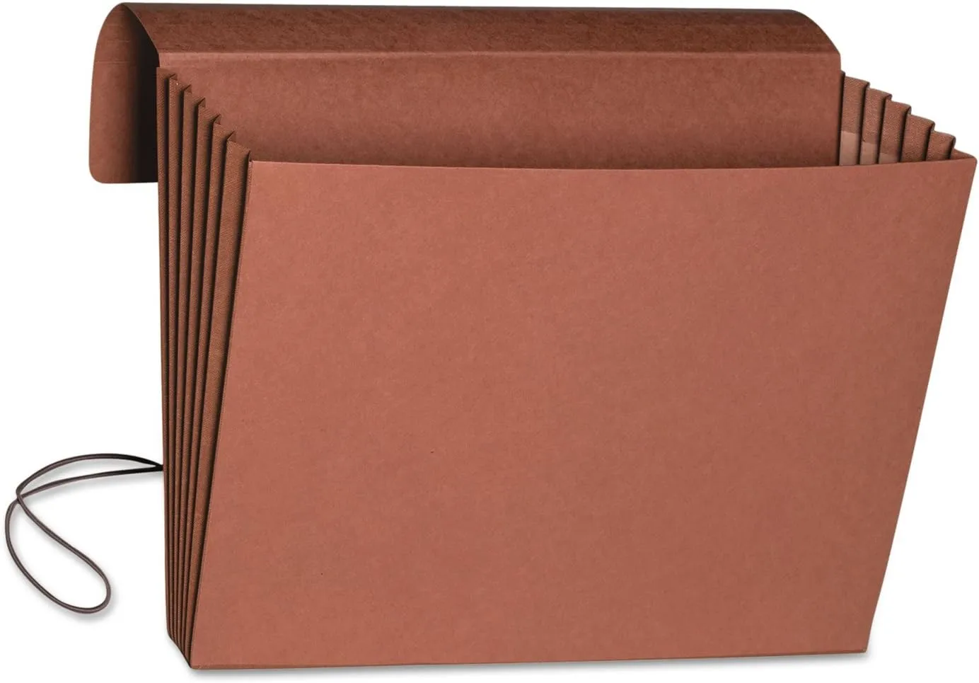 Smead 71189 Extra-Wide 5 1/4-Inch Expanding Wallet, Elastic Cord, Redrope, Legal