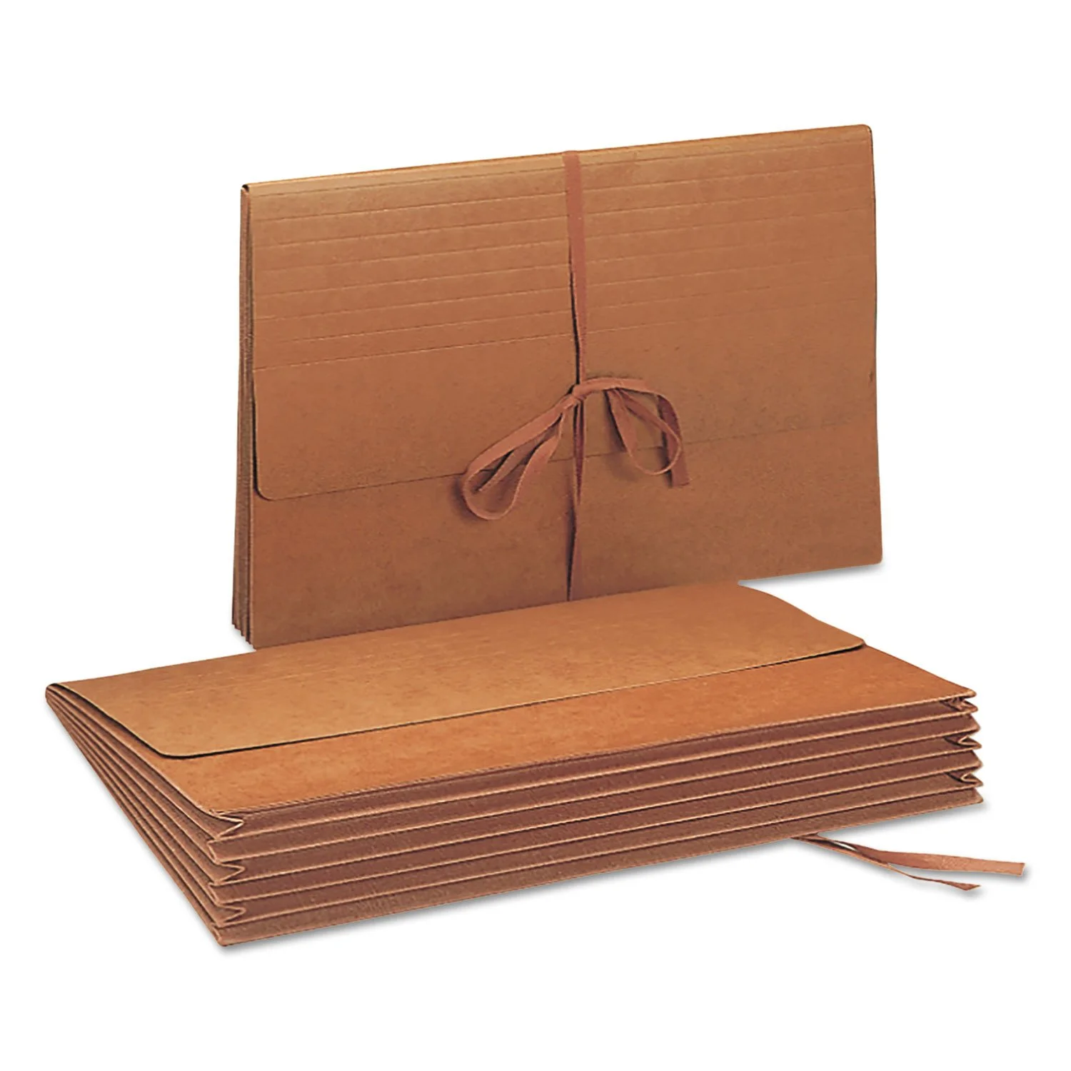 Smead Expanding Wallet With Flap, 5 1/4in Expansion, 10in x 15in, 30% Recycled, Redrope