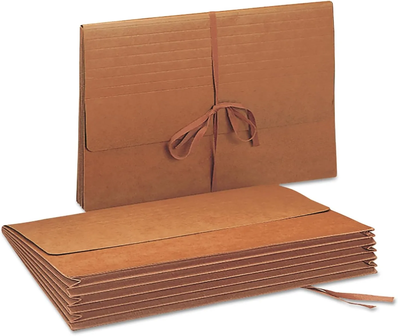 Smead Expanding Wallet With Flap, 5 1/4in Expansion, 10in x 15in, 30% Recycled, Redrope