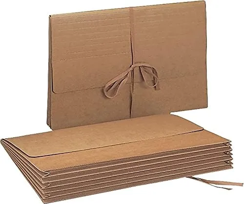 Smead Expanding Wallet With Flap, 5 1/4in Expansion, 10in x 15in, 30% Recycled, Redrope
