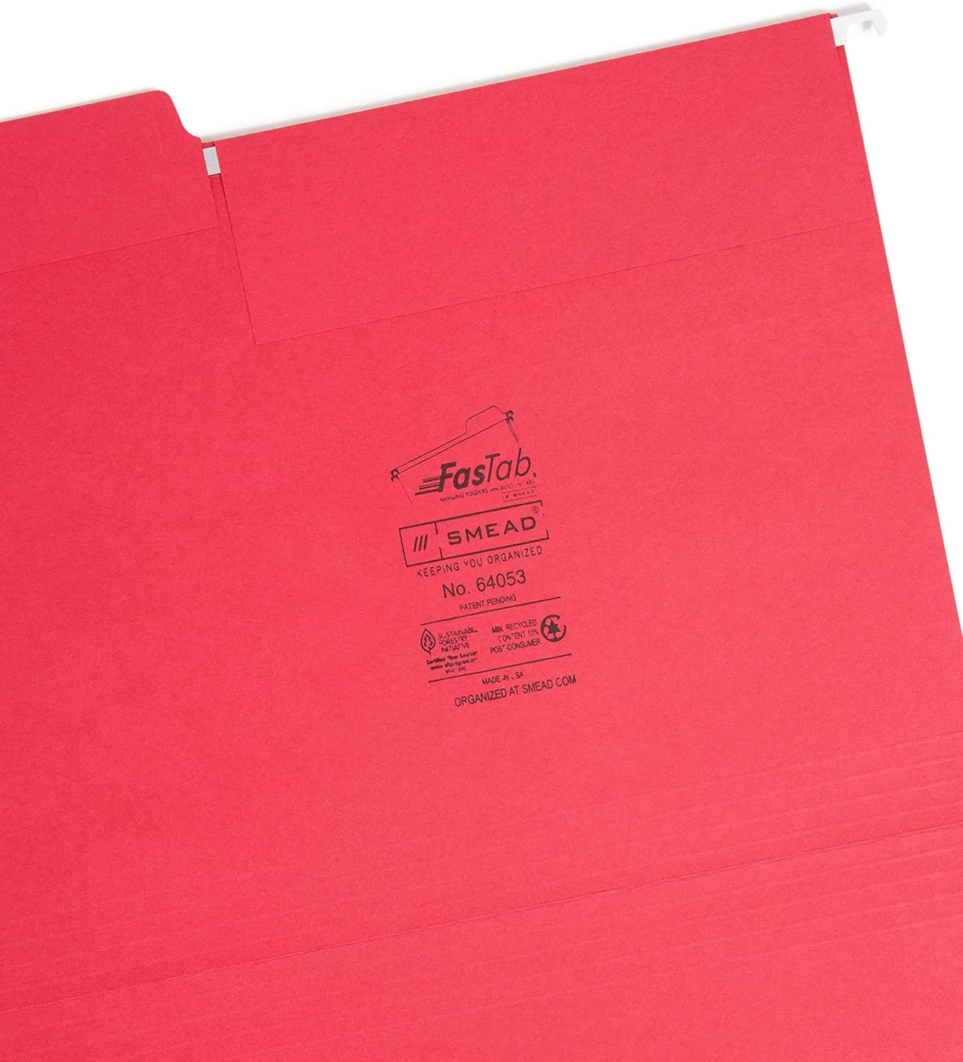 SMEAD FasTab Hanging File Folders, Letter Size