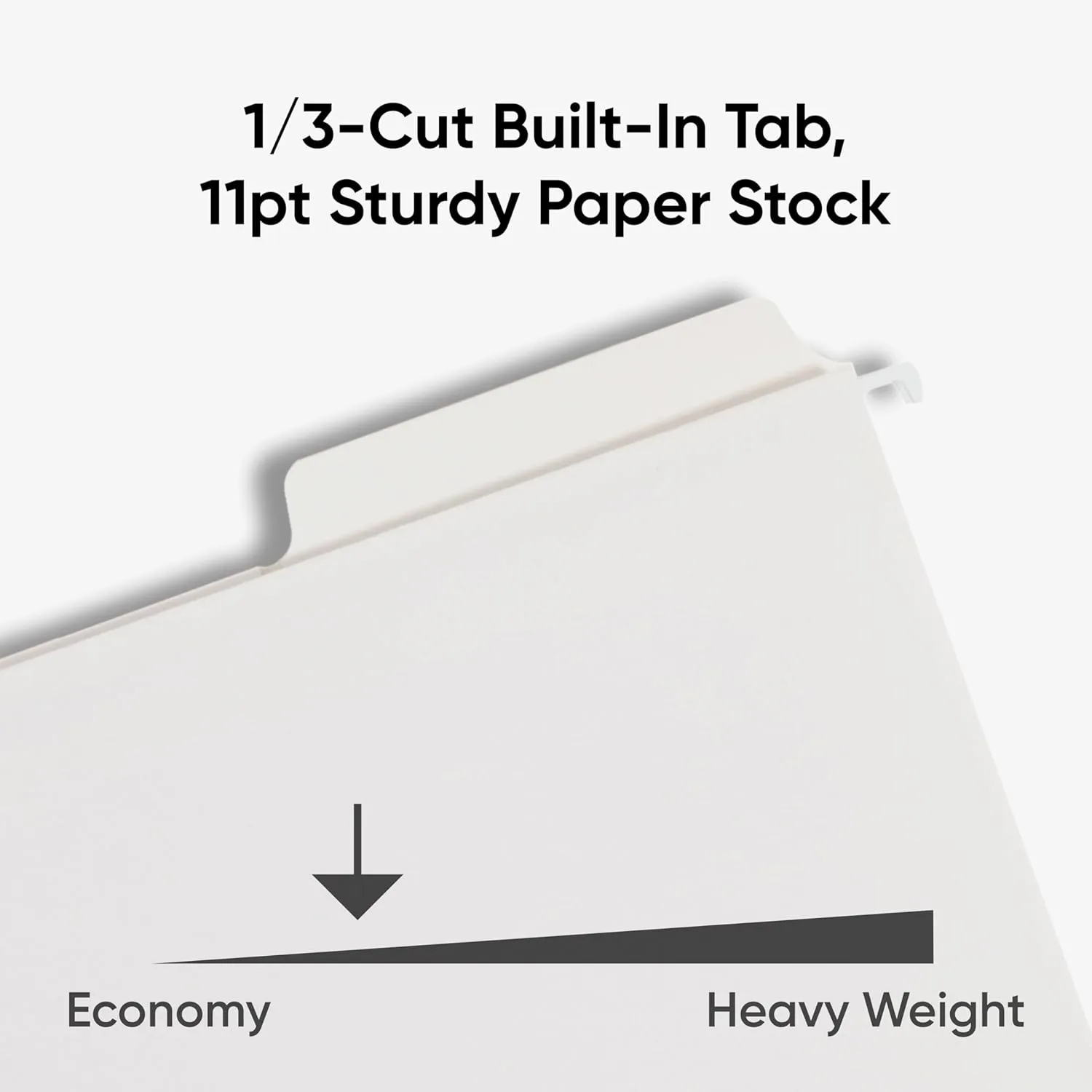 Smead FasTab Hanging File Folder, Letter Size, White, 20 per Box (64002)