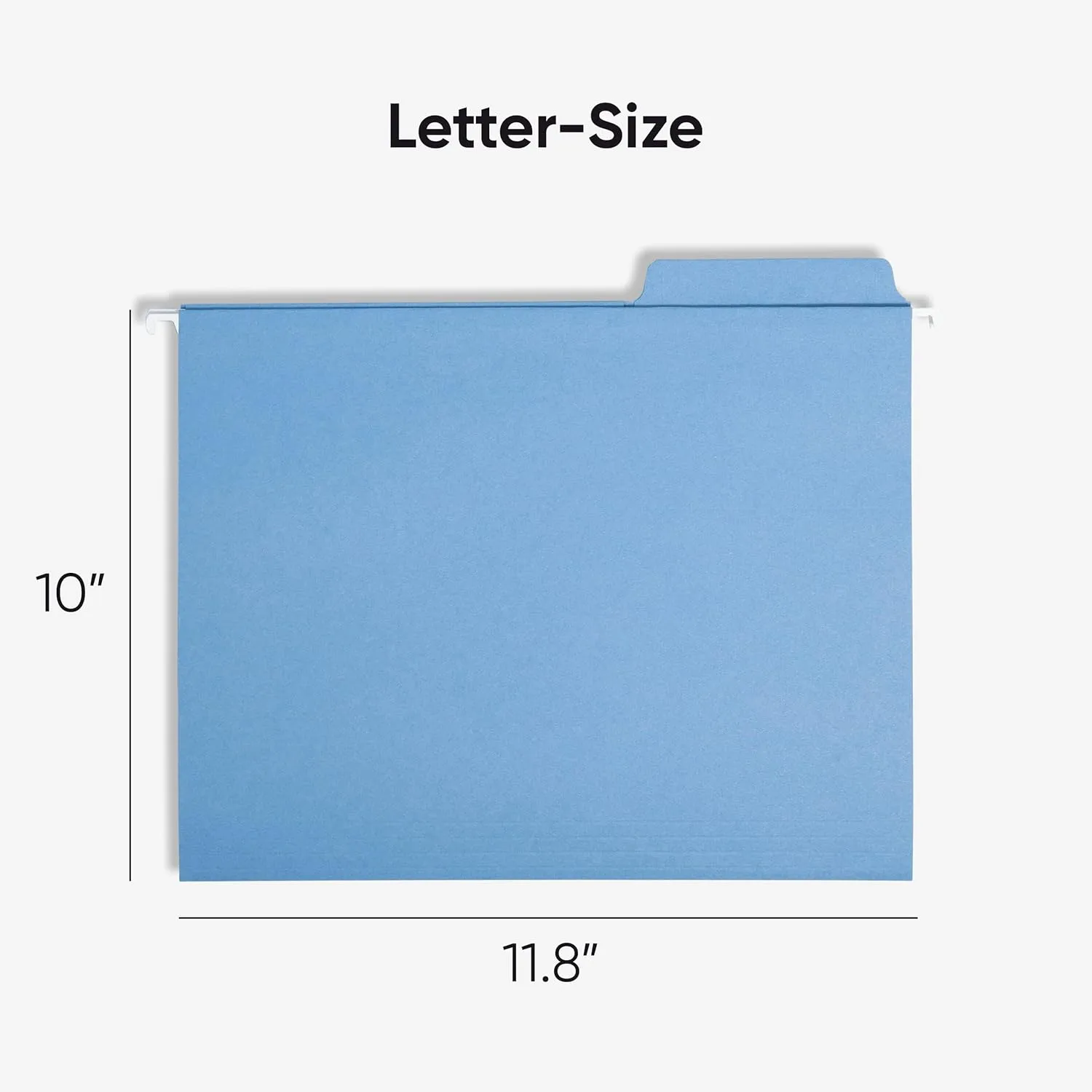 Smead FasTab Hanging File Folders, 20 Count, Blue, 1/3-Cut Built-in Tabs, Letter Size (64099)