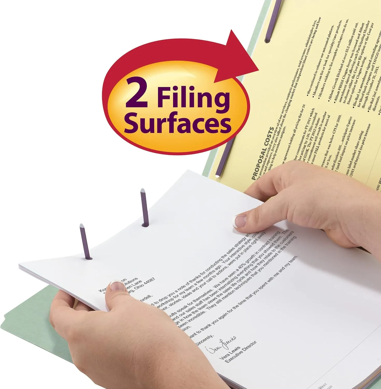 Smead Pressboard Fastener File Folder, Letter, 1" Expansion, 25/Box