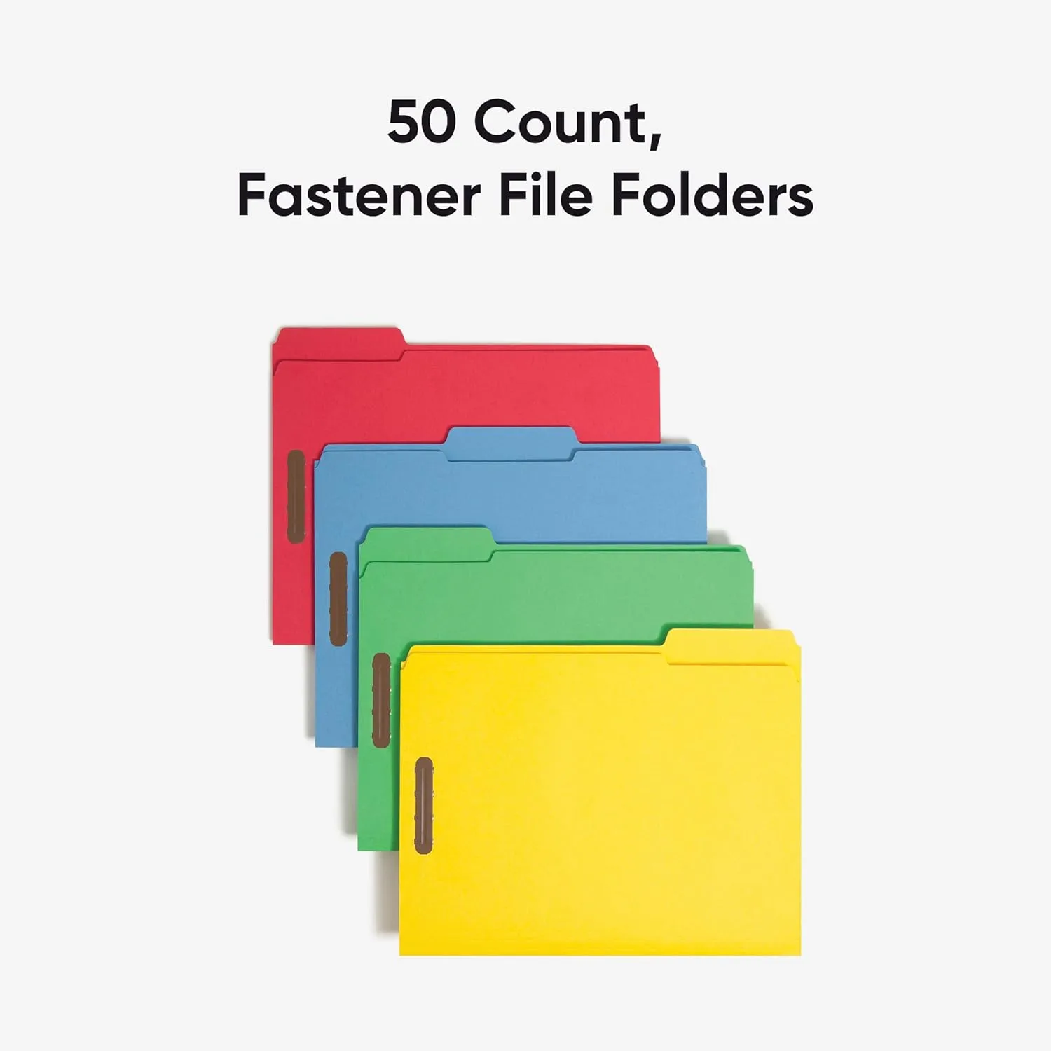 SMEAD Fastener File Folders with Reinforced 1/3-Cut Tabs
