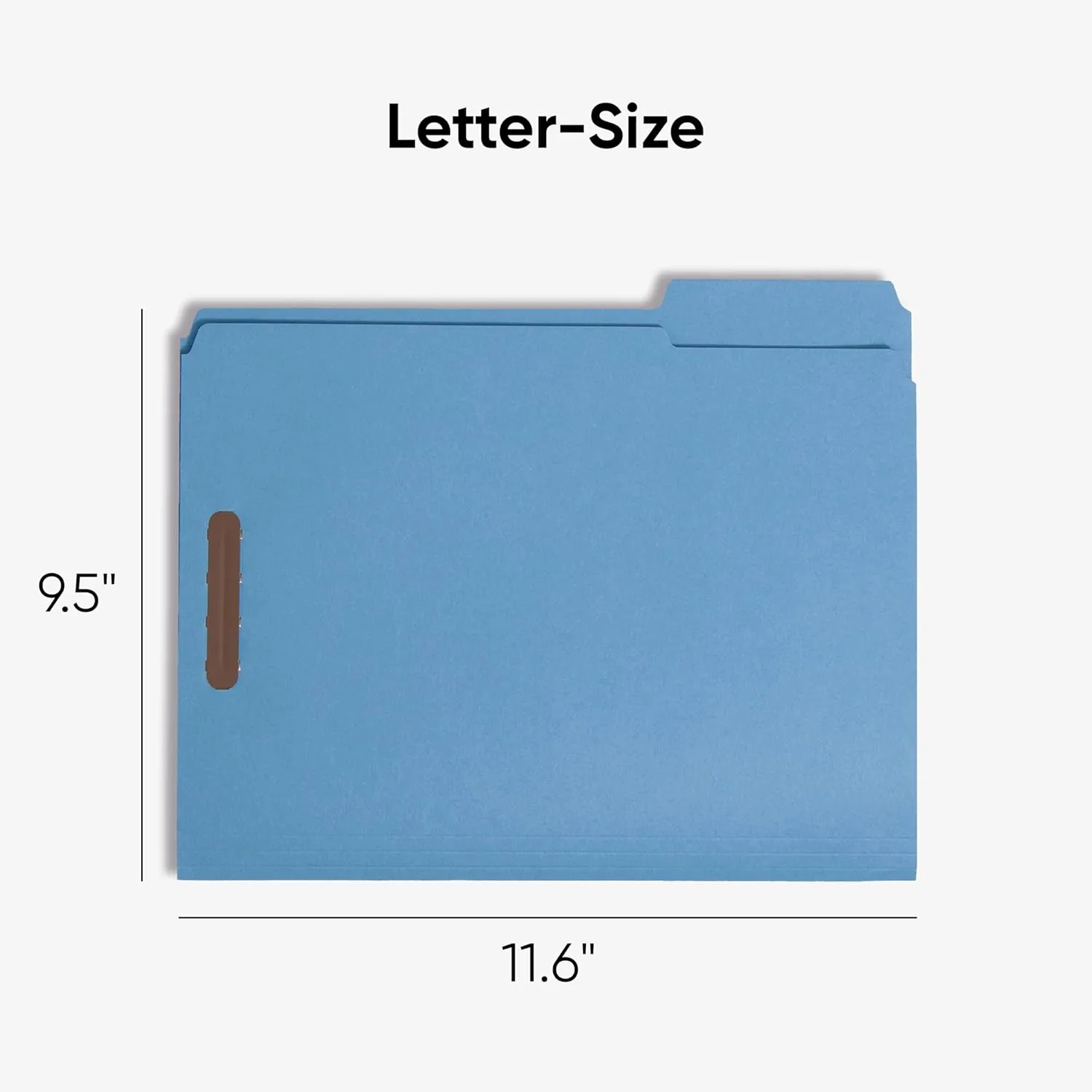 Smead Fastener File Folders, 50 Count, Blue, Reinforced 1/3-Cut Tabs, Letter Size (12040)