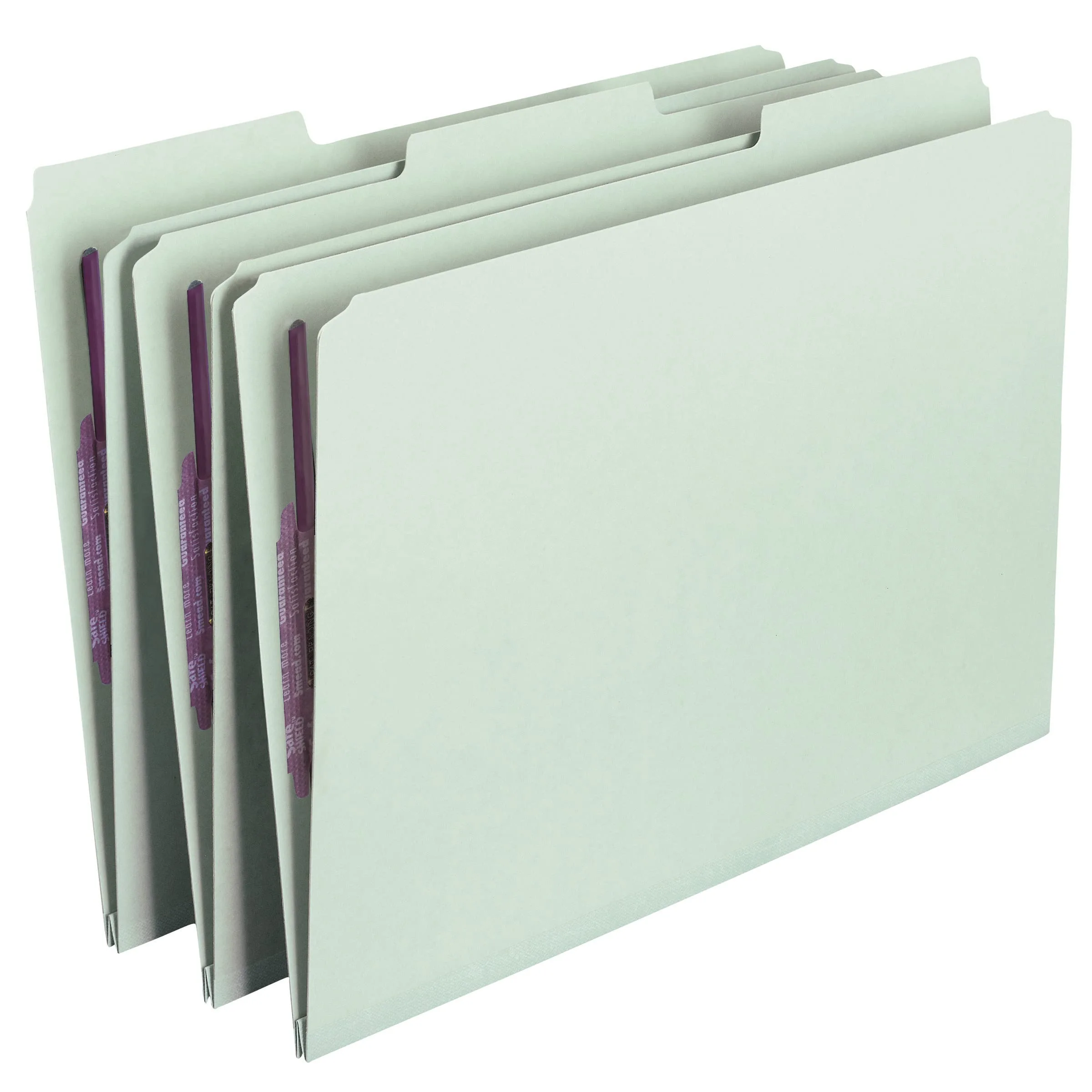 Smead Pressboard Fastener File Folder with SafeSHIELD, Legal, 1" Expansion, 25/Box
