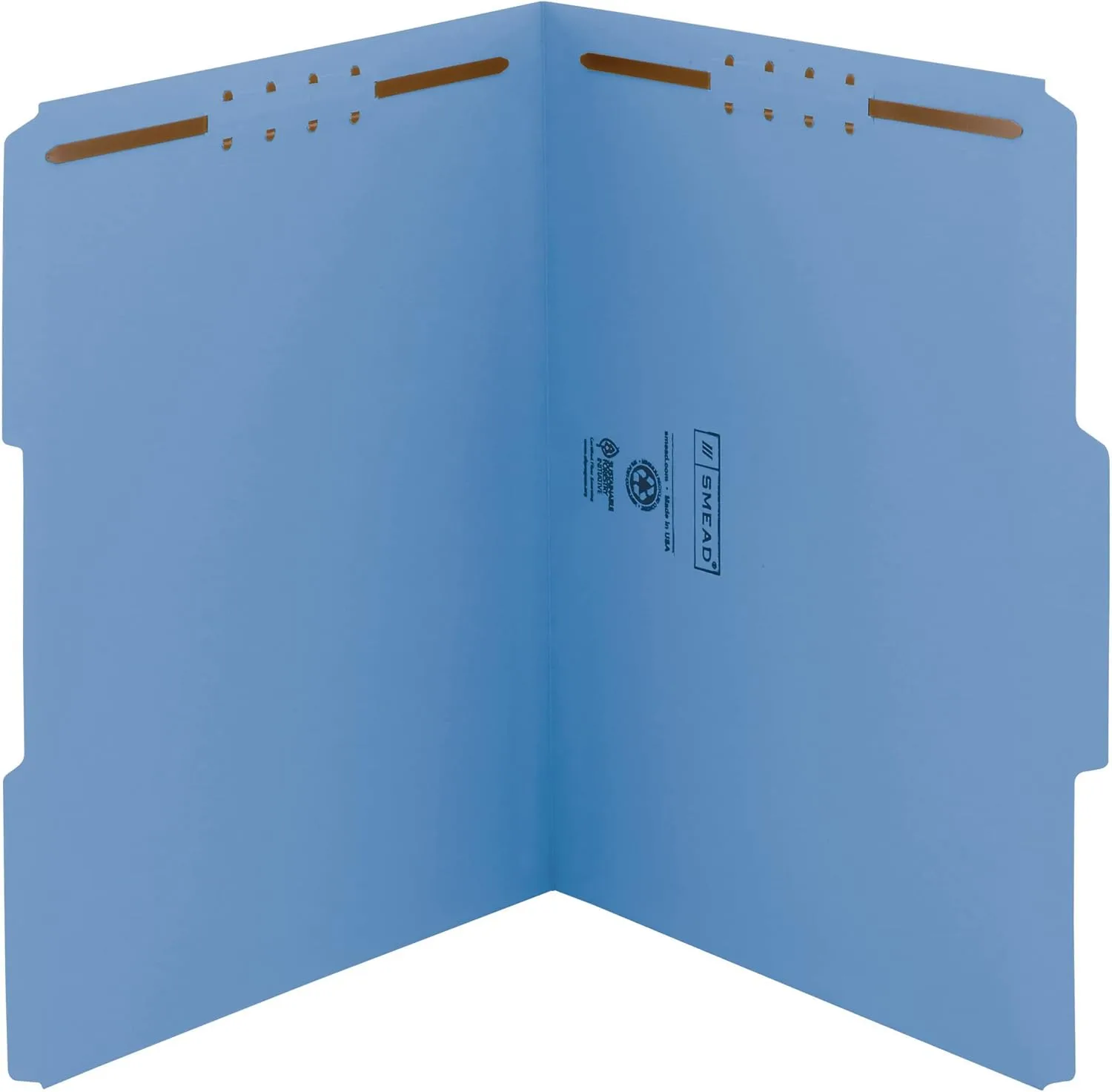 SMEAD Fastener File Folders, 2 Fasteners, Letter Size, Kraft