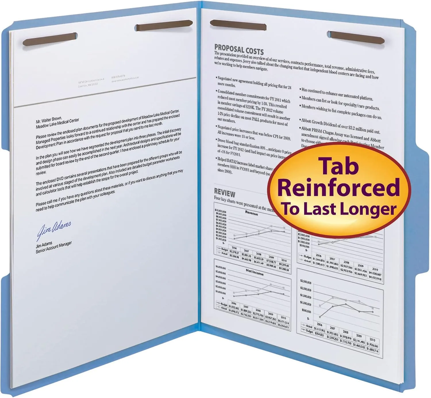 SMEAD Fastener File Folders, 2 Fasteners, Letter Size, Kraft