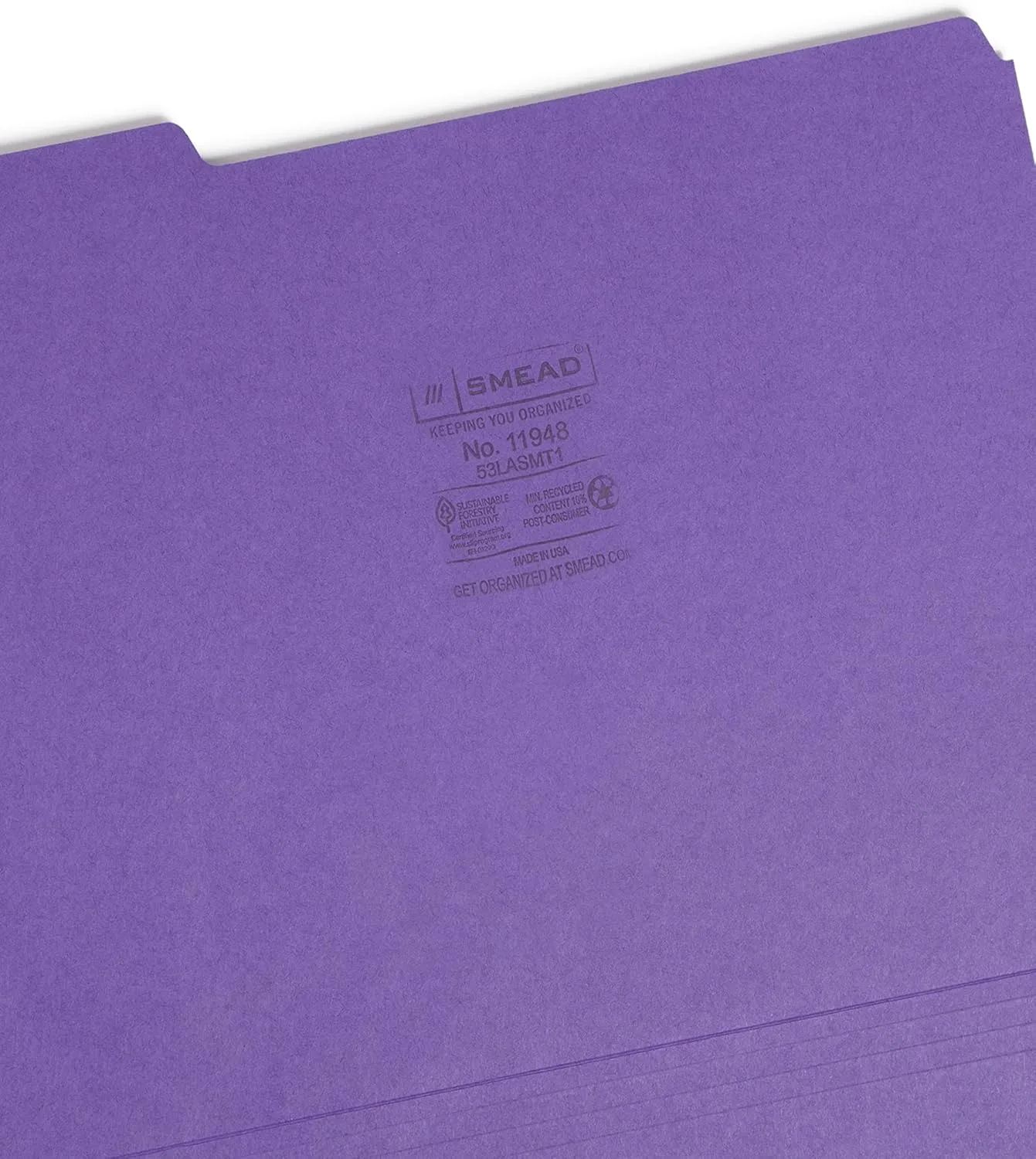 SMEAD Letter-Size File Folders, 1/3-Cut Top Tab