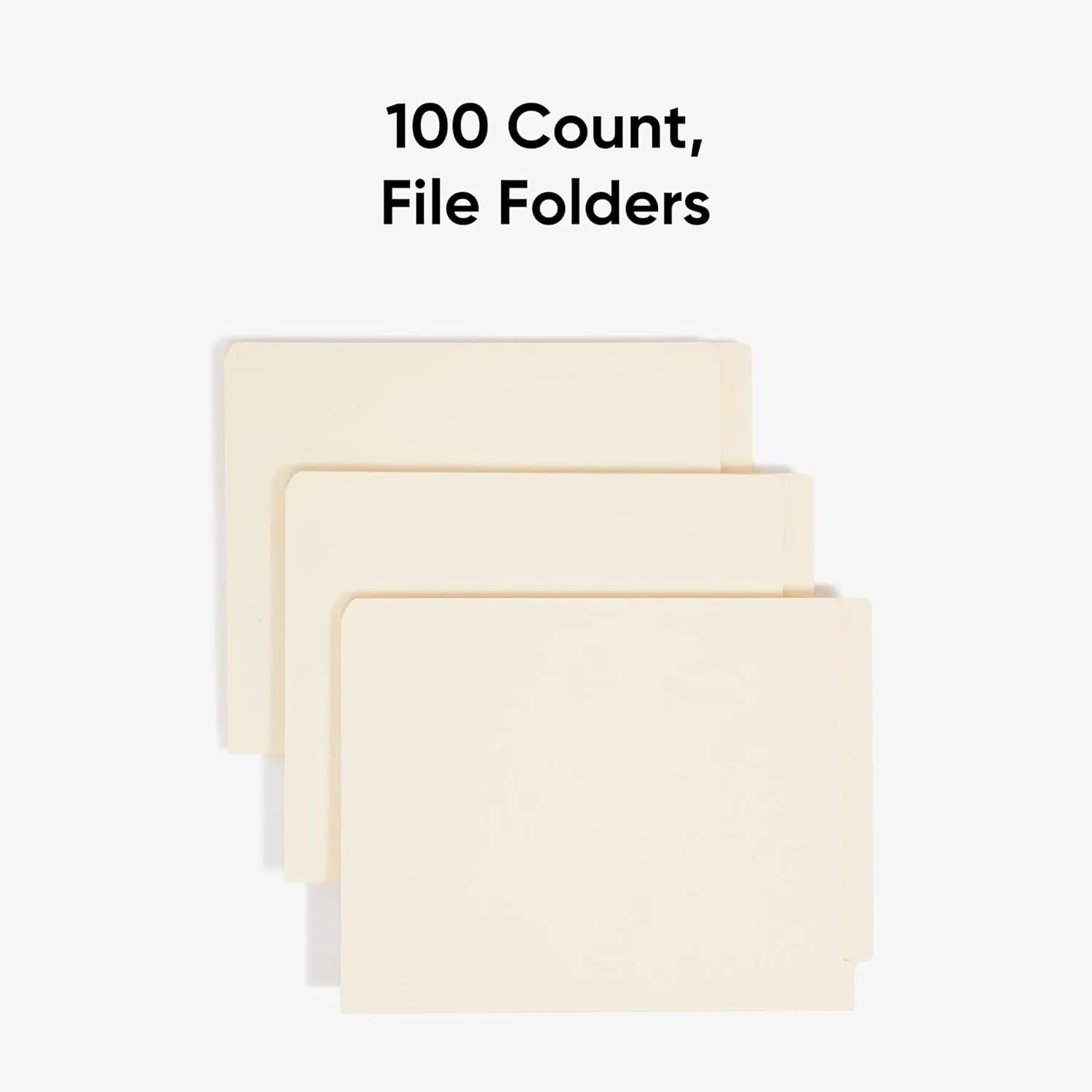 Smead Shelf-Master End Tab File Folders, 100 Count, Manila, Letter Size (24110)