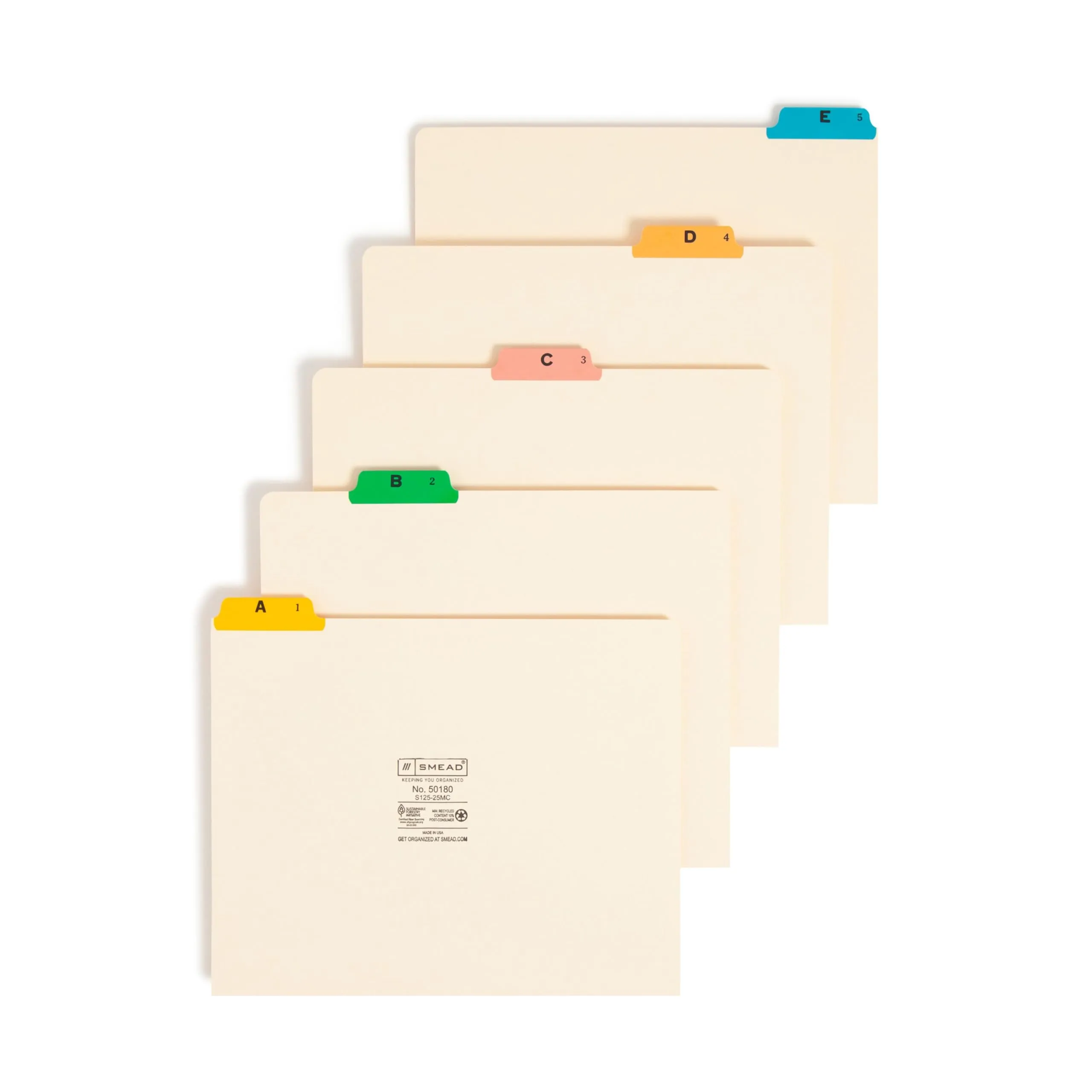 Smead Alphabetic File Guides, 1/5-Cut Tabs