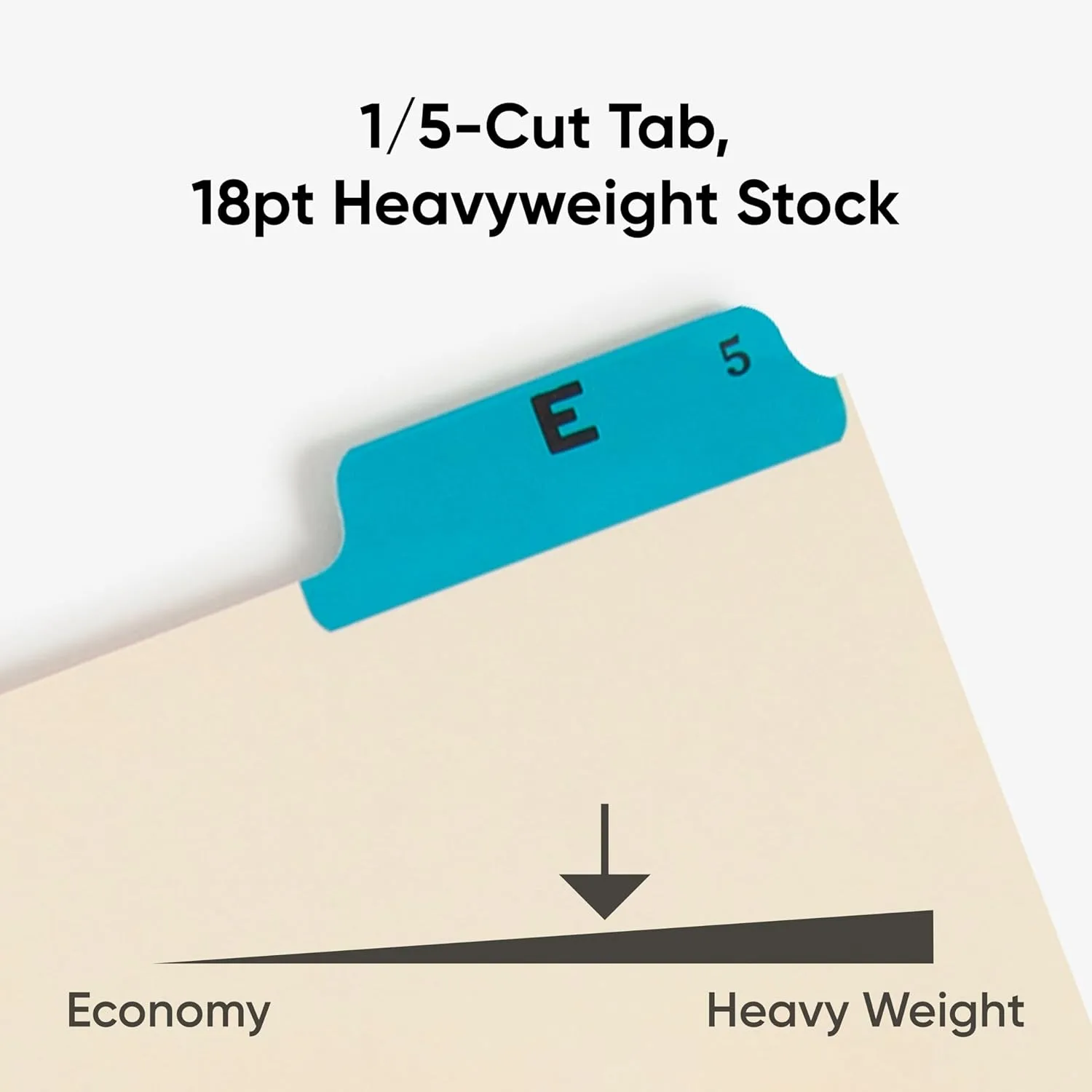 Smead Alphabetic File Guides, 1/5-Cut Tabs