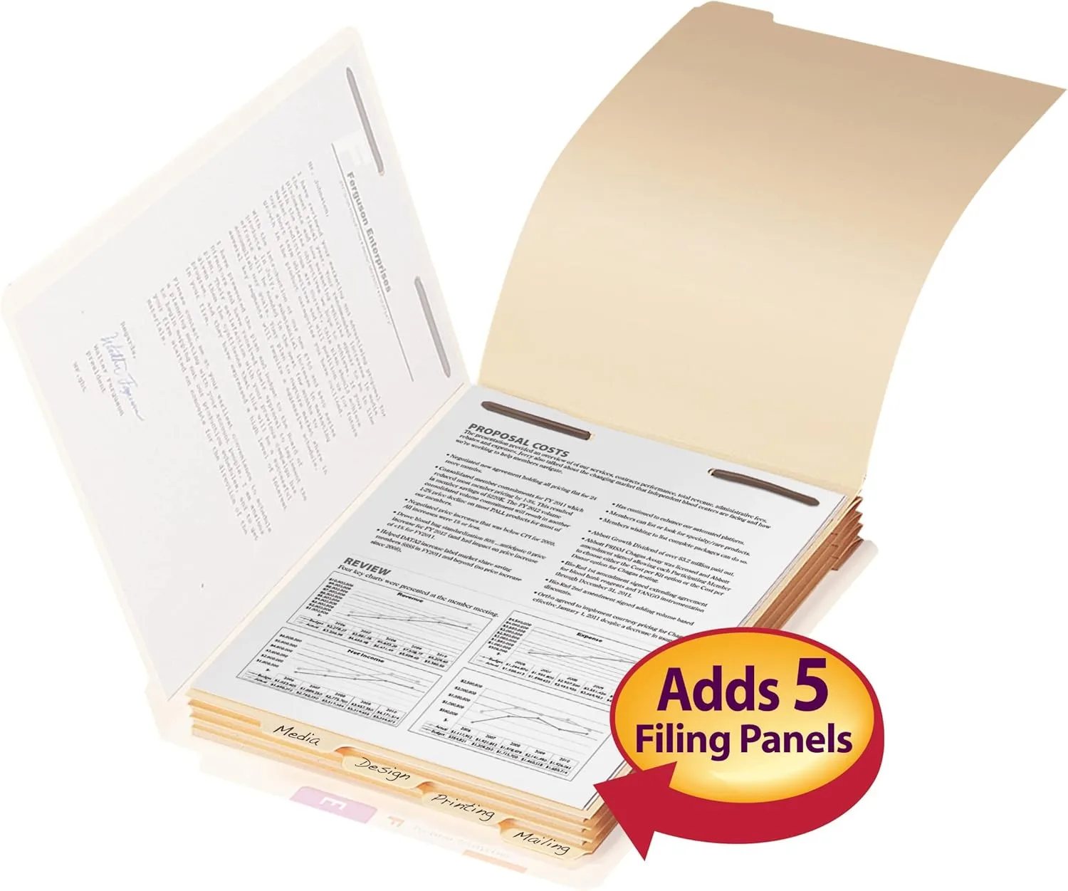 SMEAD Stackable End-Tab Folder Dividers with Fasteners, 50 Count