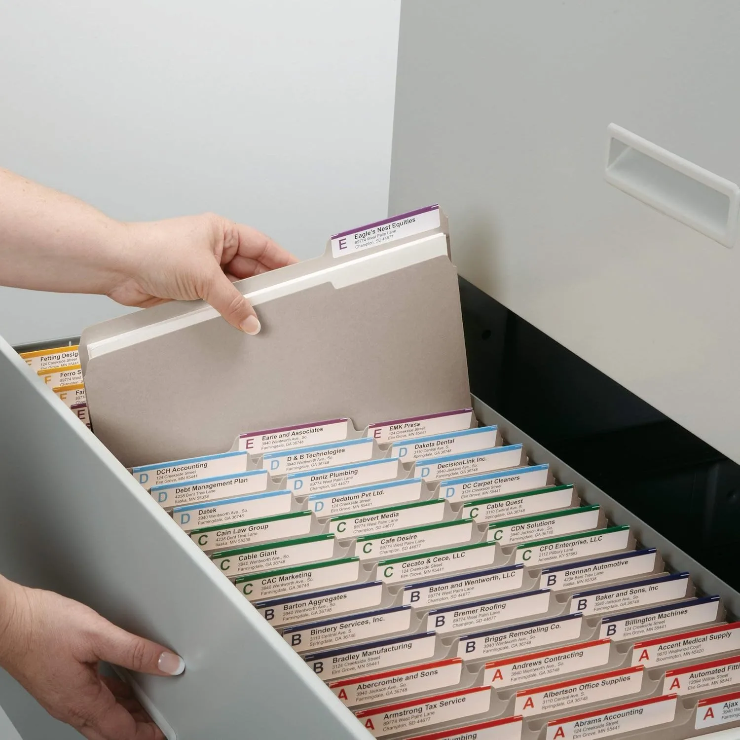 SMEAD Letter-Size File Folders, 1/3-Cut Top Tab