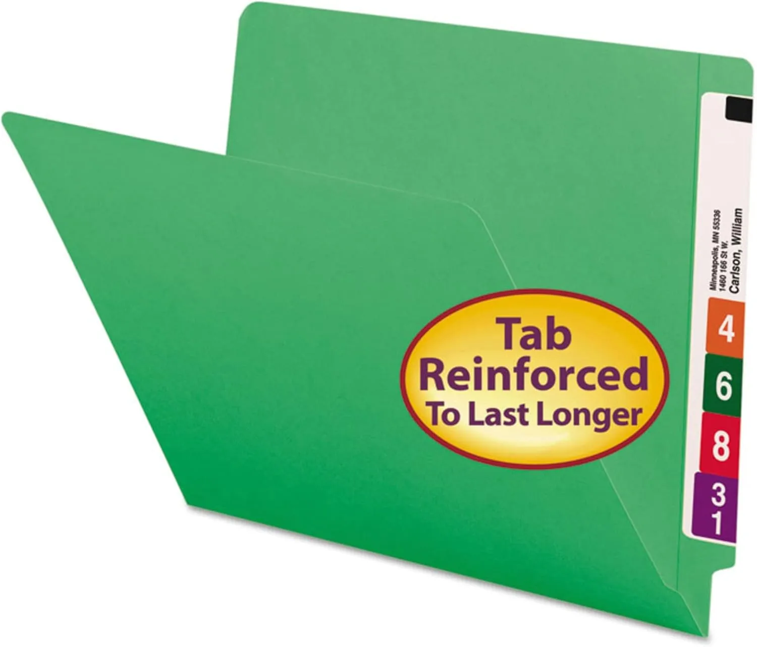 SMEAD End Tab File Folders, Shelf-Master Reinforced Straight-Cut Tab, Letter Size