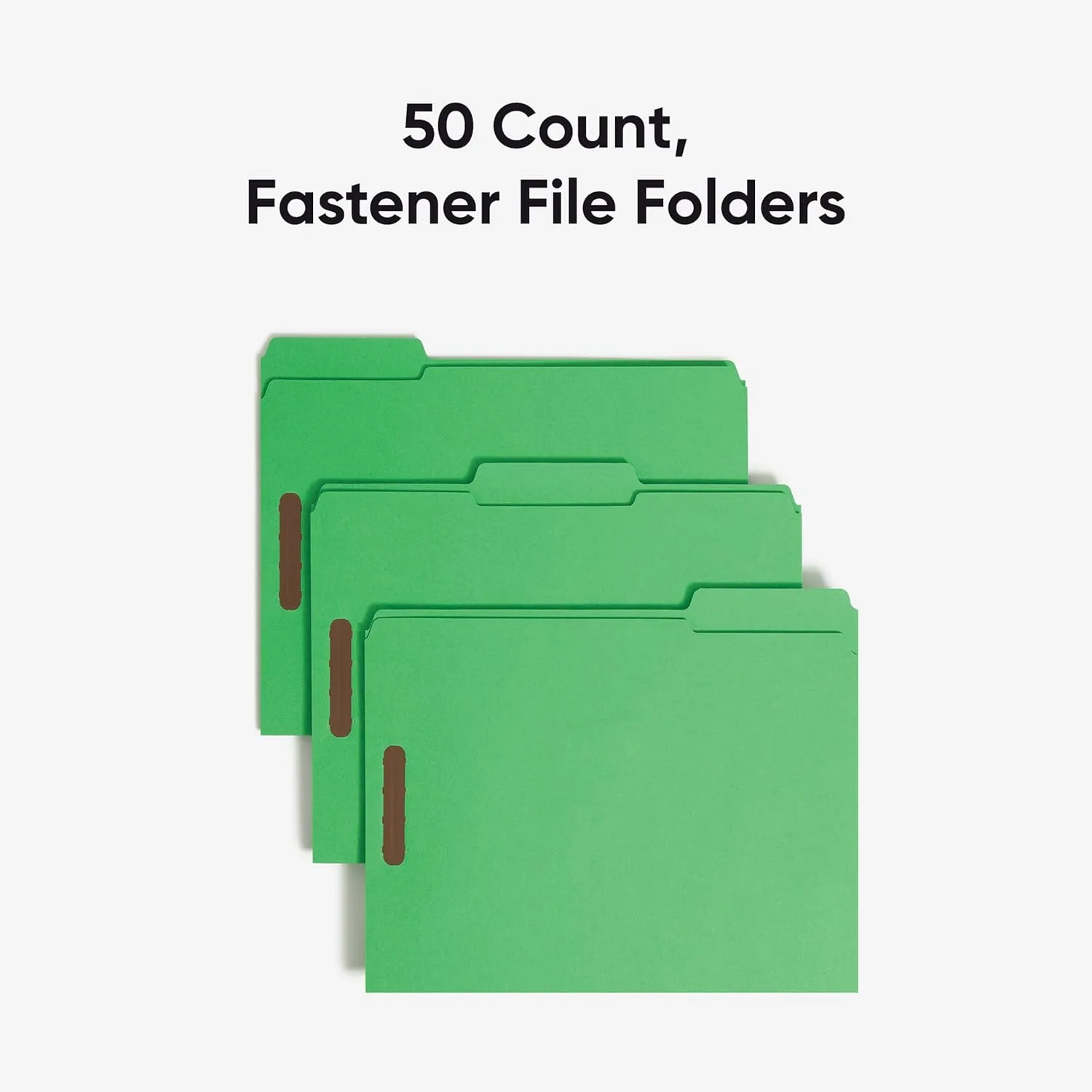 SMEAD Fastener File Folders with Reinforced 1/3-Cut Tabs