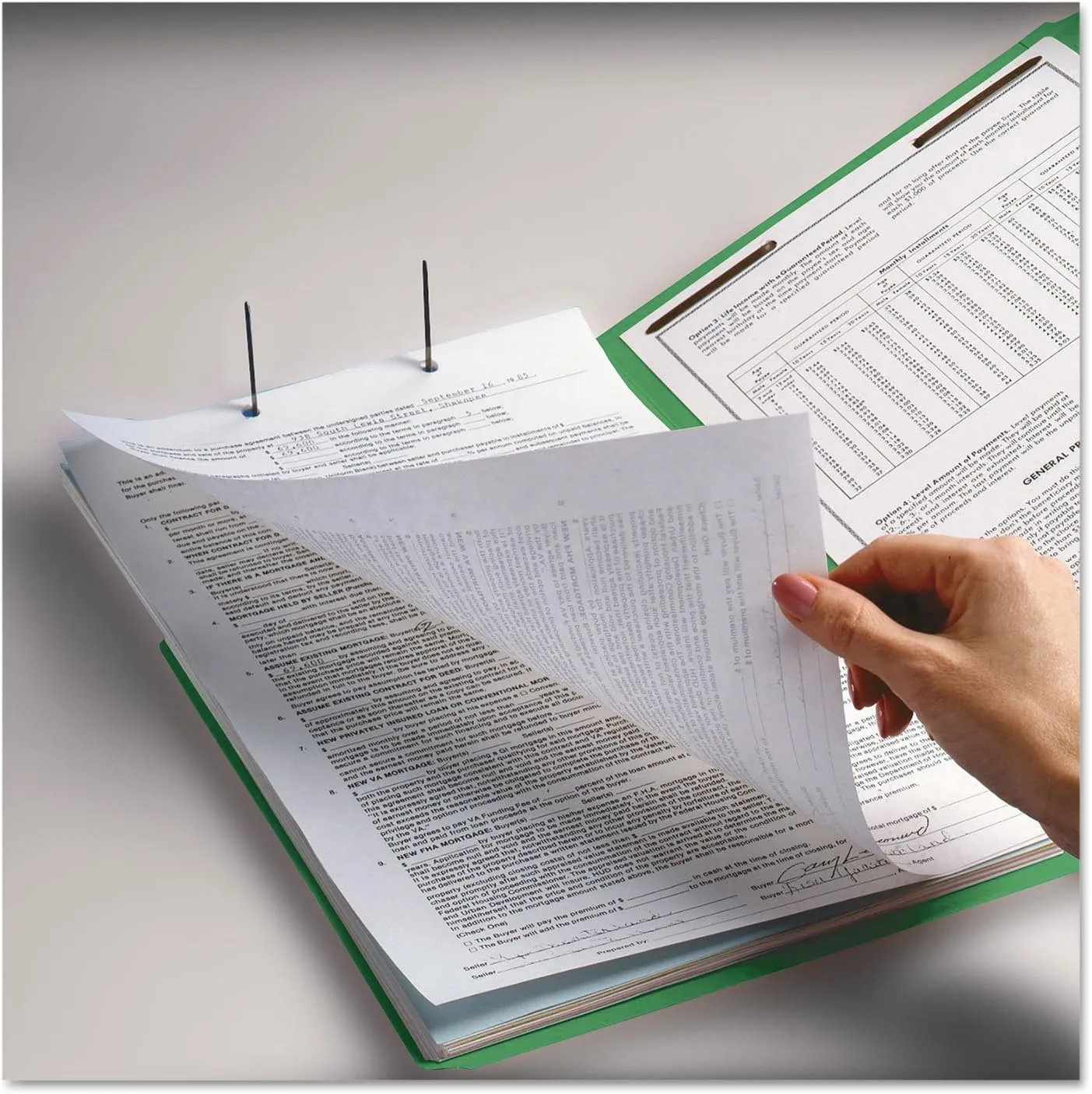 SMEAD Fastener File Folders with Reinforced 1/3-Cut Tabs