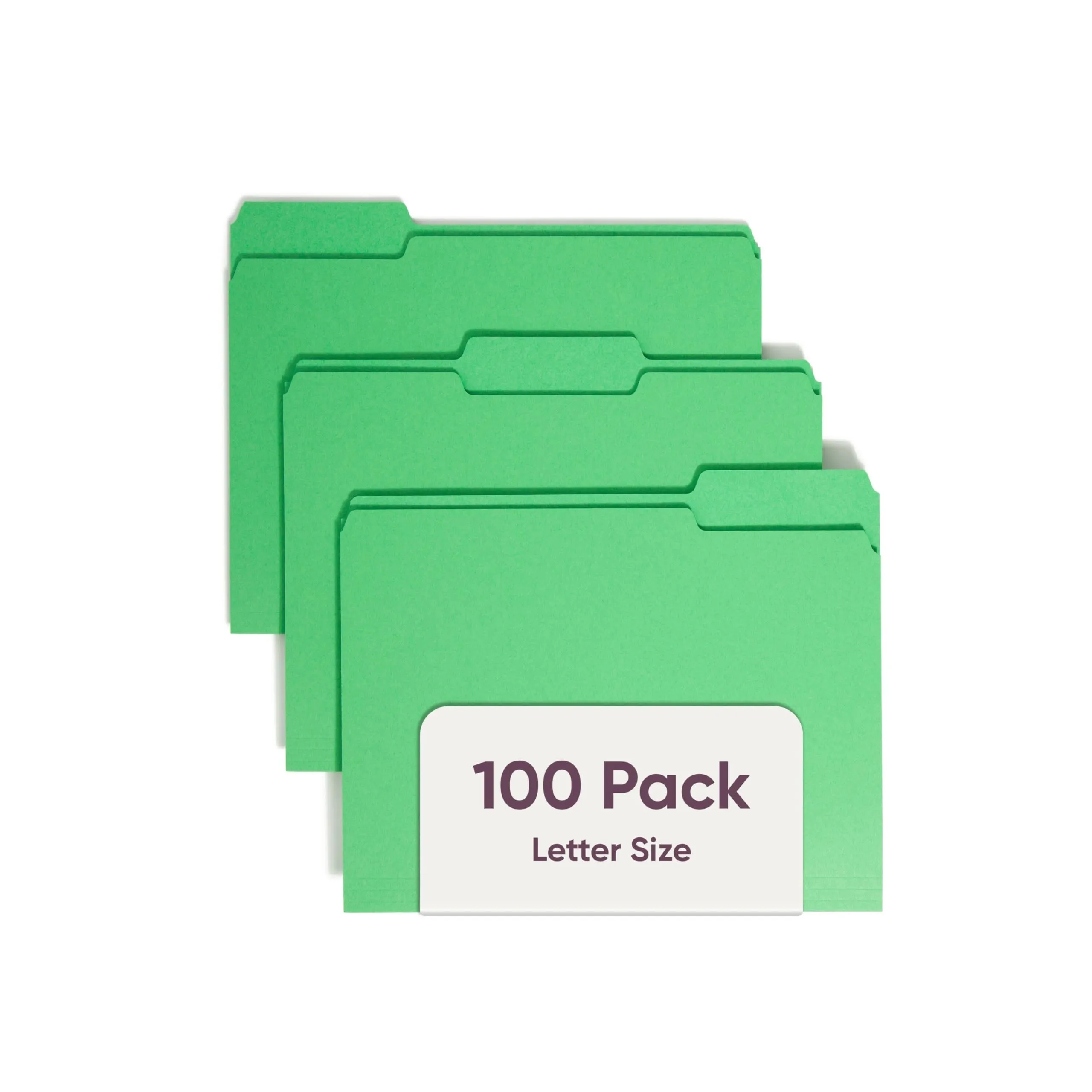 SMEAD Letter-Size File Folders, 1/3-Cut Top Tab